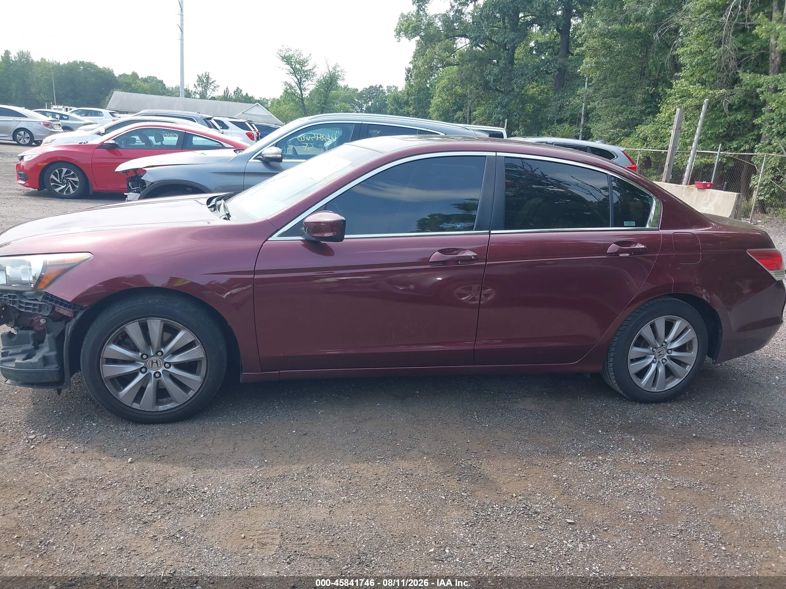 2011 Honda Accord 2.4 Ex-l Burgundy vin: 1HGCP2F87BA077903