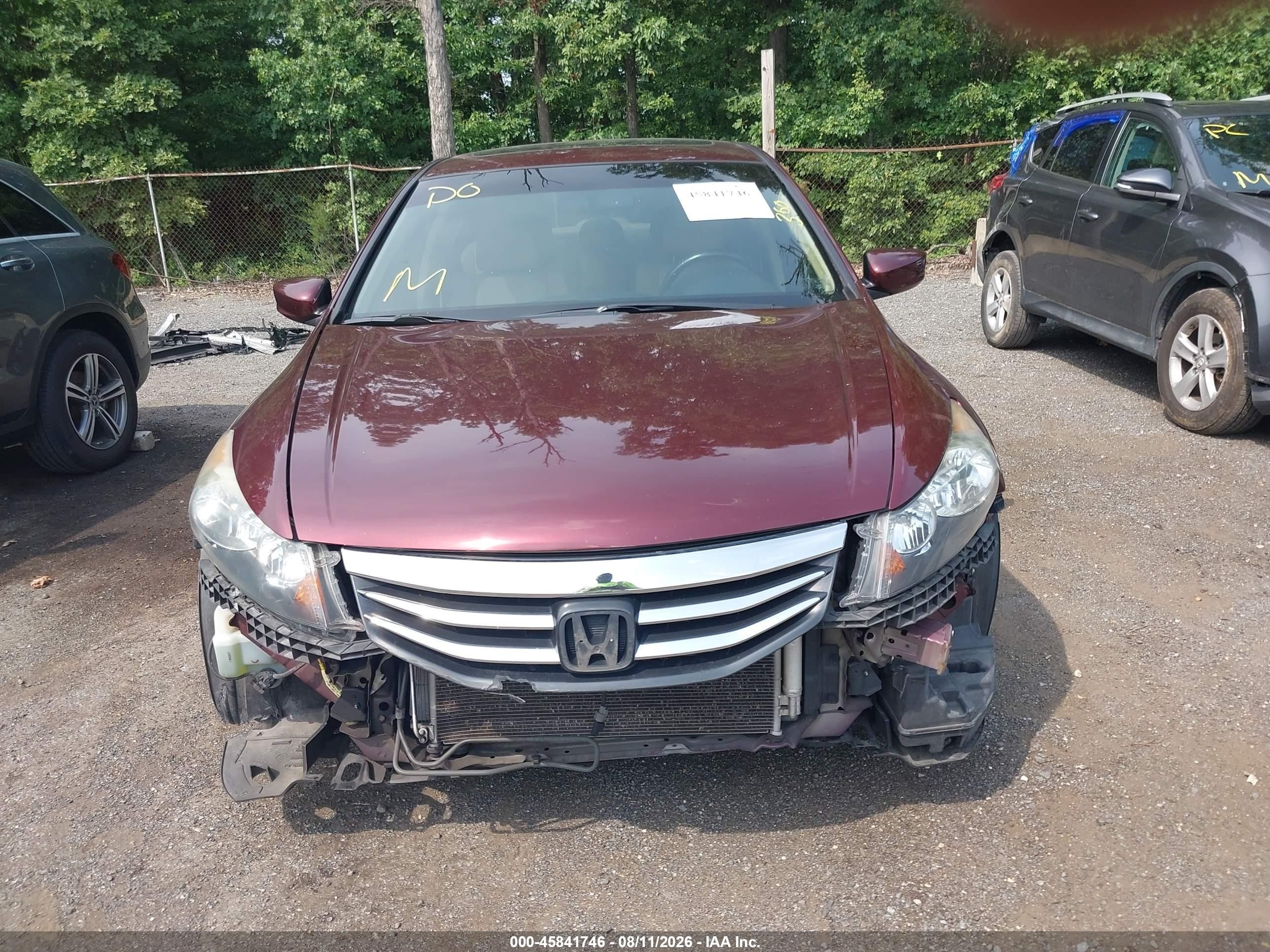 2011 Honda Accord 2.4 Ex-l Burgundy vin: 1HGCP2F87BA077903