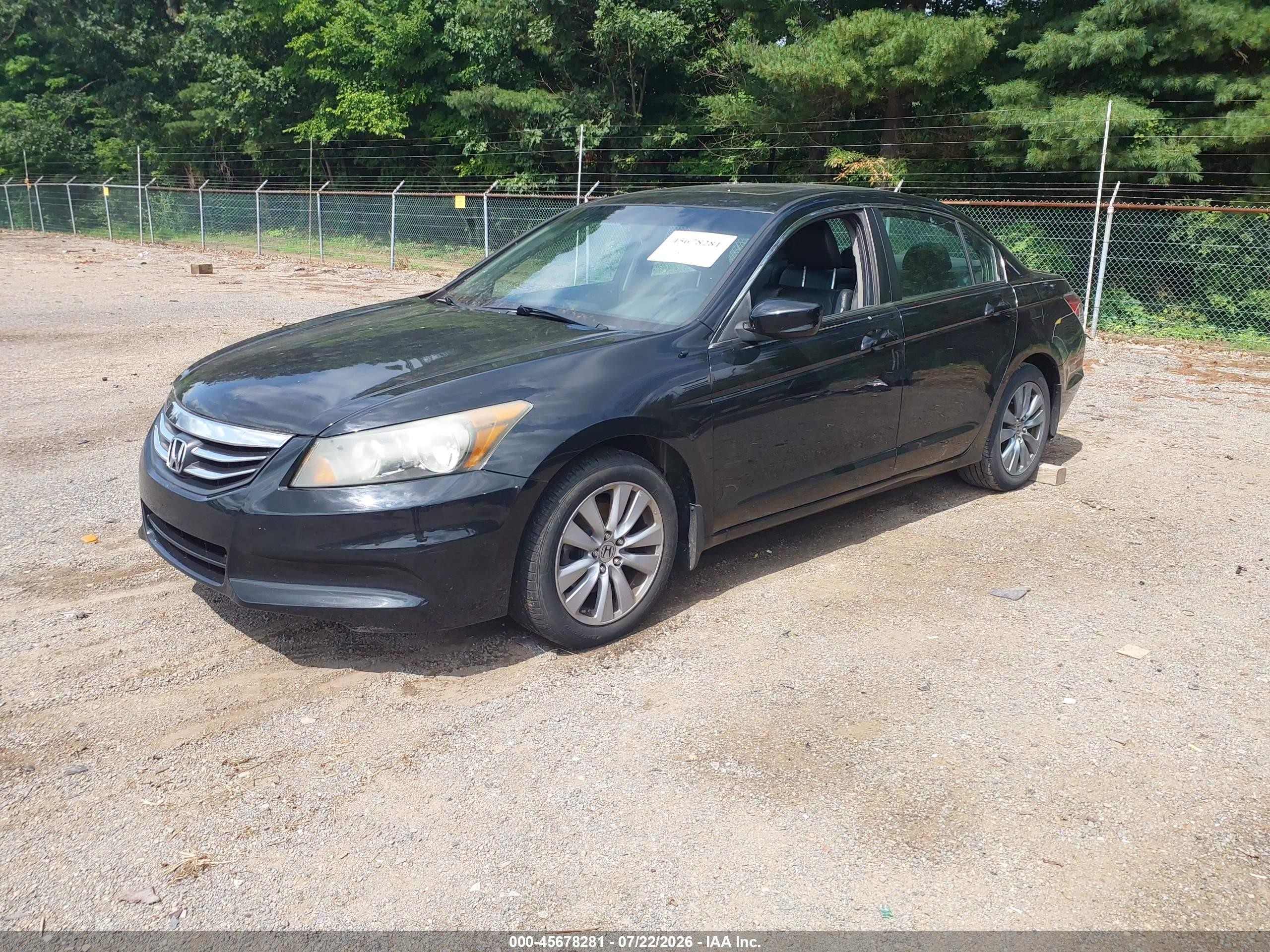 2011 Honda Accord 2.4 Ex-l Black vin: 1HGCP2F87BA087105