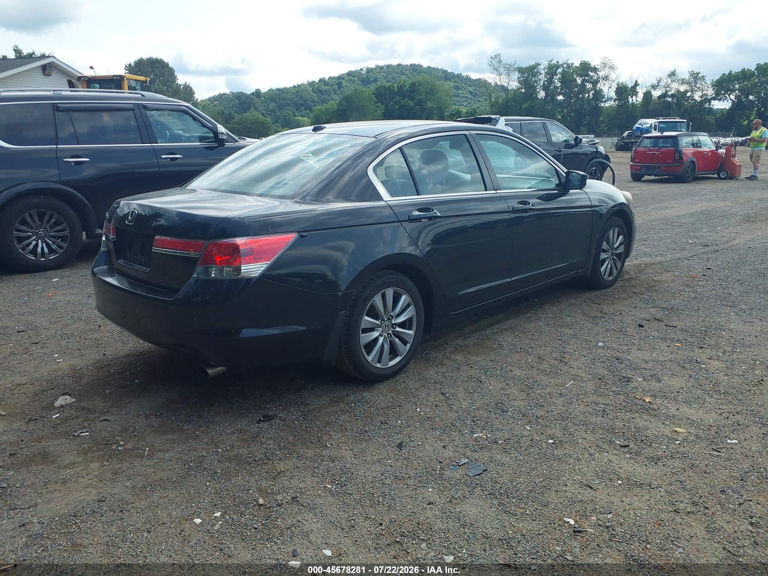 2011 Honda Accord 2.4 Ex-l Black vin: 1HGCP2F87BA087105