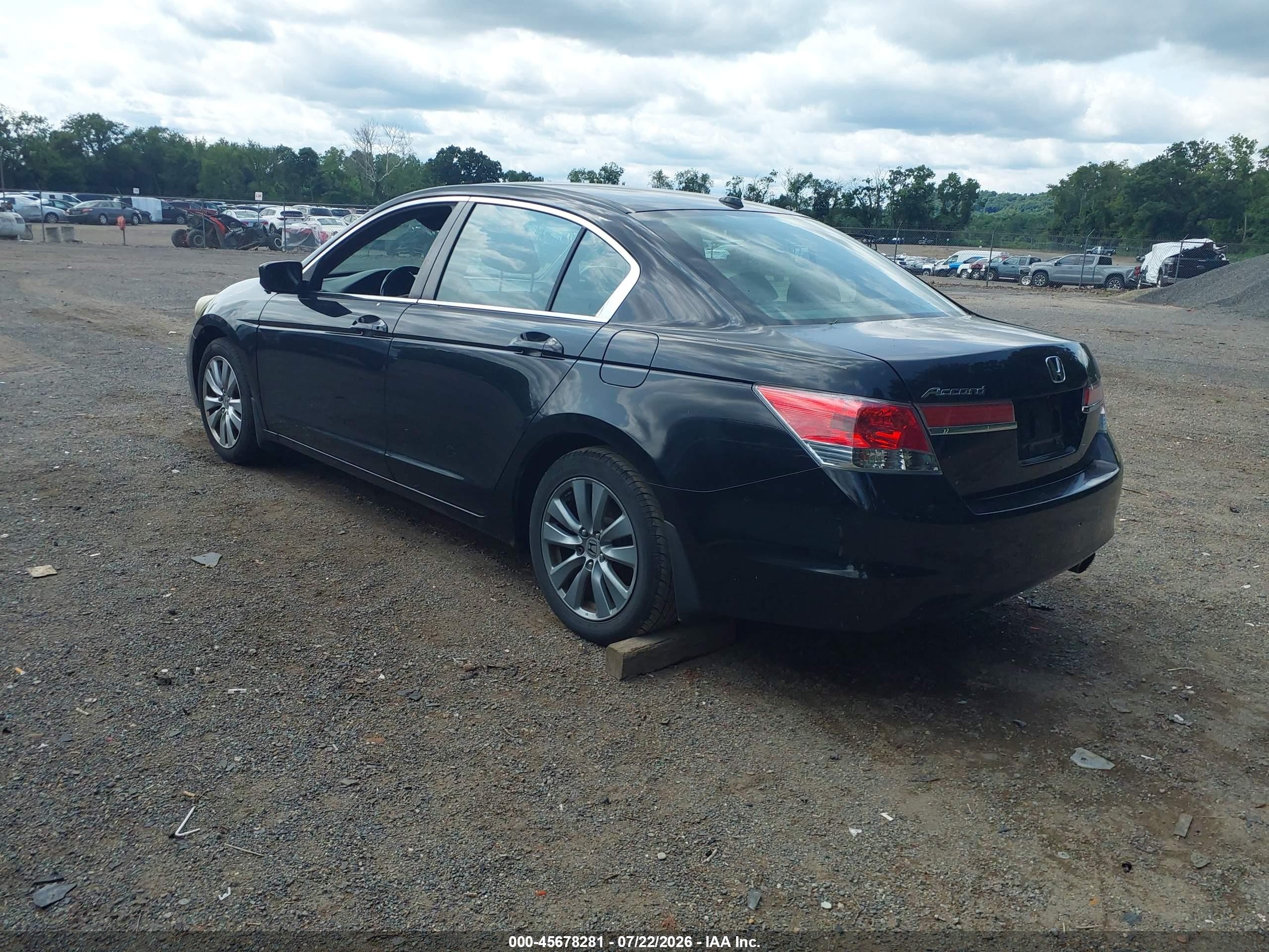 2011 Honda Accord 2.4 Ex-l Black vin: 1HGCP2F87BA087105