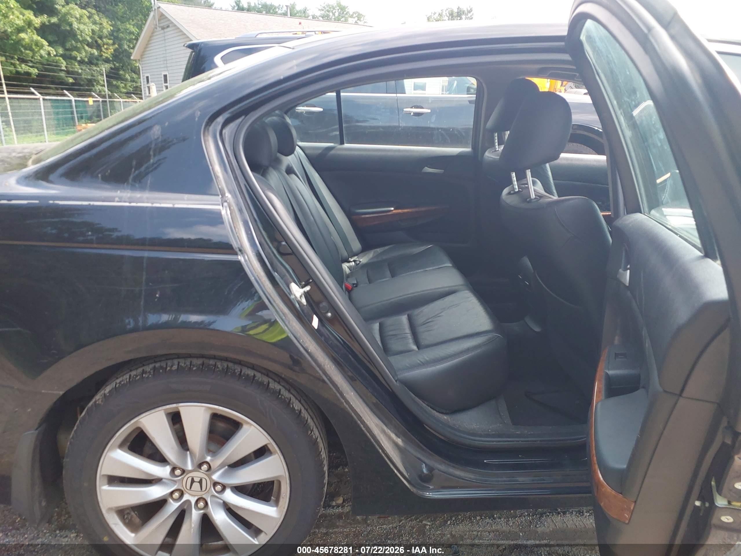 2011 Honda Accord 2.4 Ex-l Black vin: 1HGCP2F87BA087105