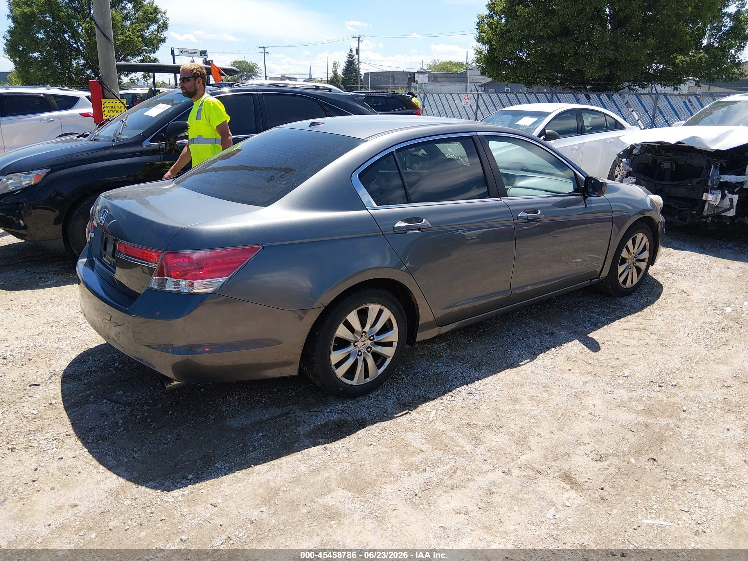 2011 Honda Accord 2.4 Ex-l Серый vin: 1HGCP2F87BA104727