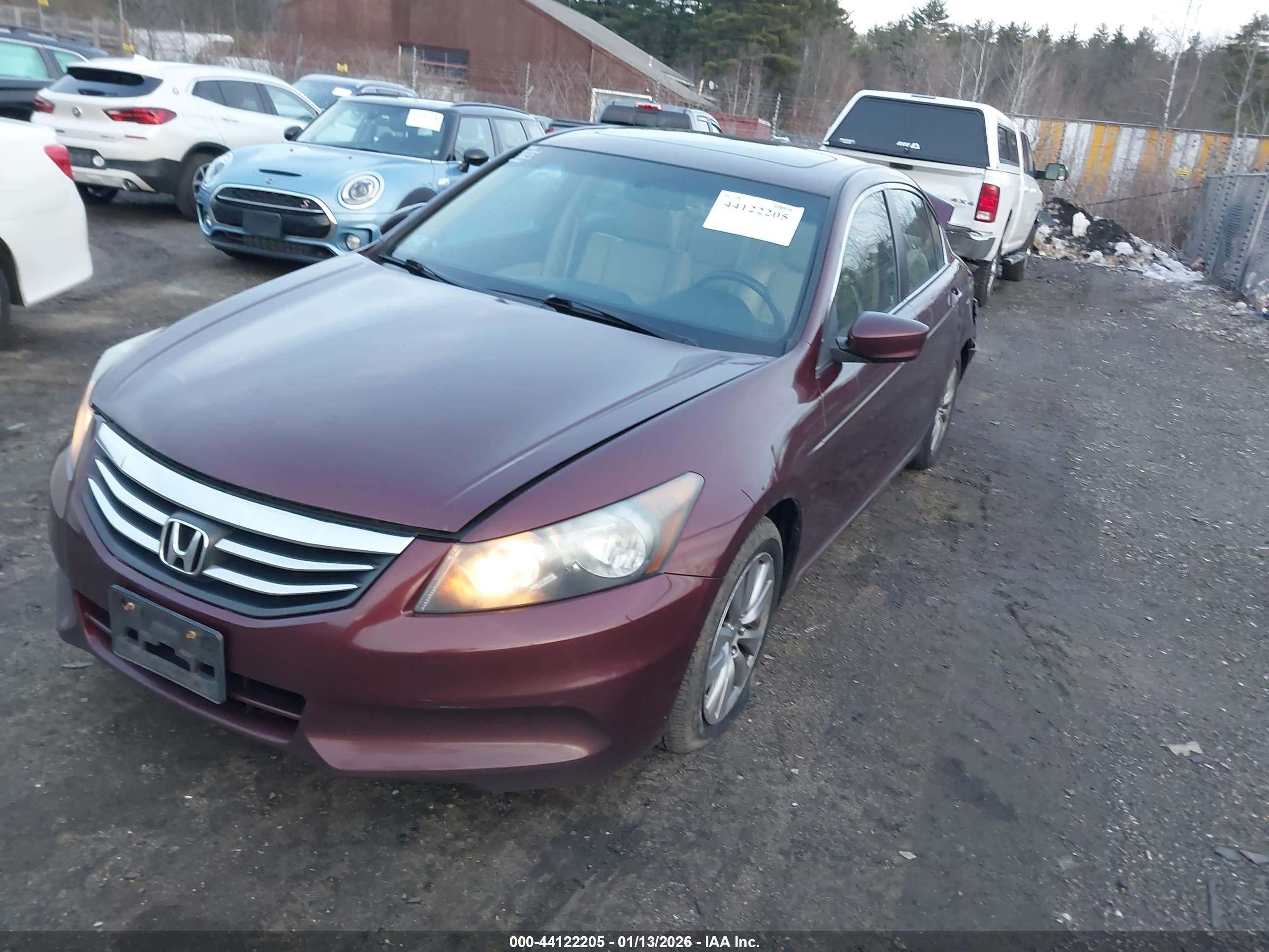 2011 Honda Accord 2.4 Ex-l Maroon vin: 1HGCP2F87BA131605