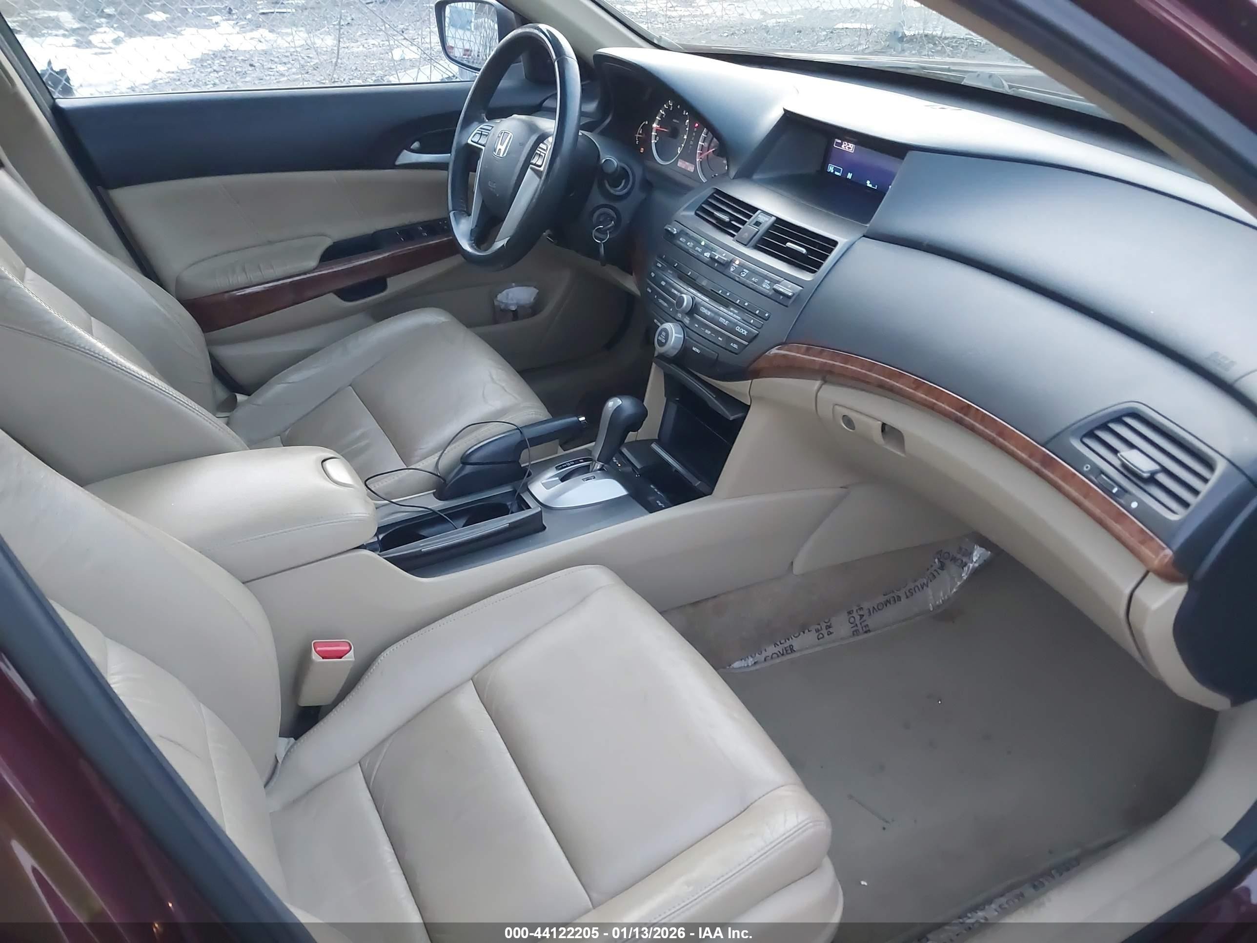 2011 Honda Accord 2.4 Ex-l Maroon vin: 1HGCP2F87BA131605