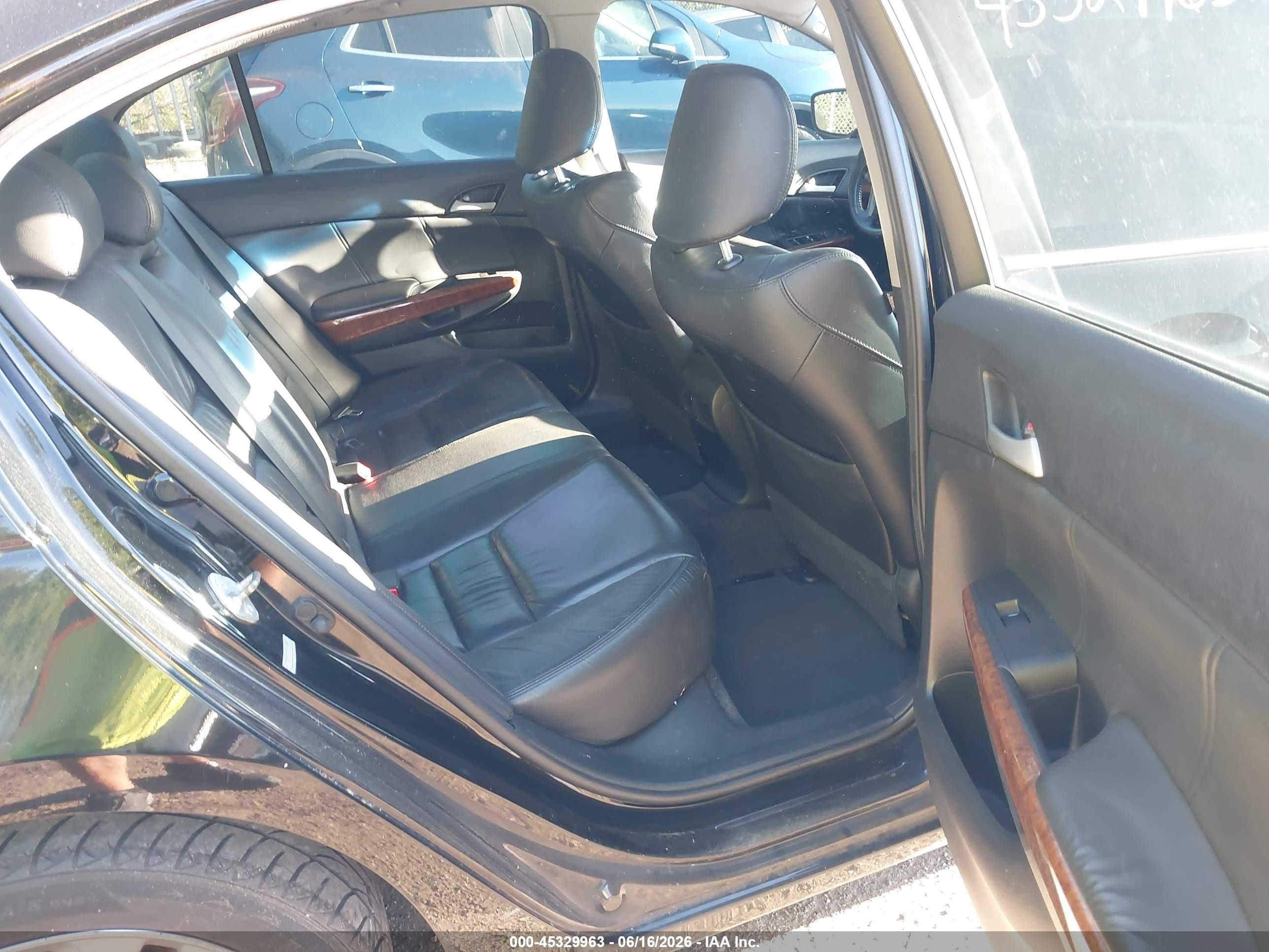2011 Honda Accord 2.4 Ex-l Black vin: 1HGCP2F87BA153023