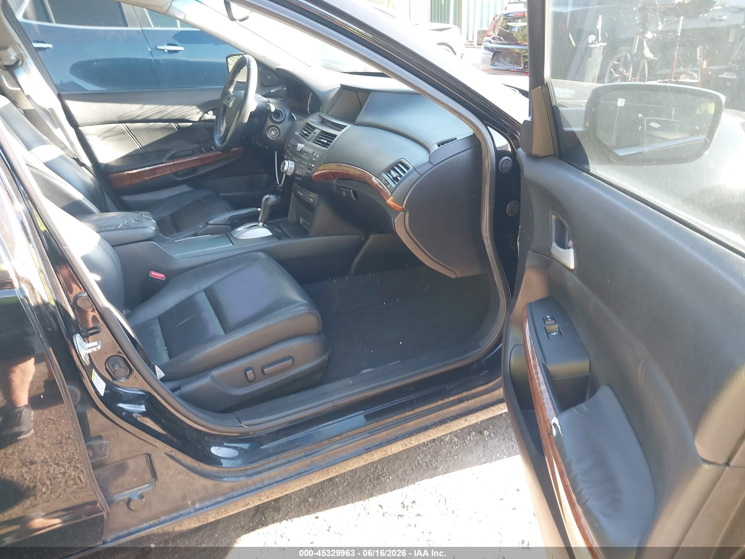 2011 Honda Accord 2.4 Ex-l Black vin: 1HGCP2F87BA153023