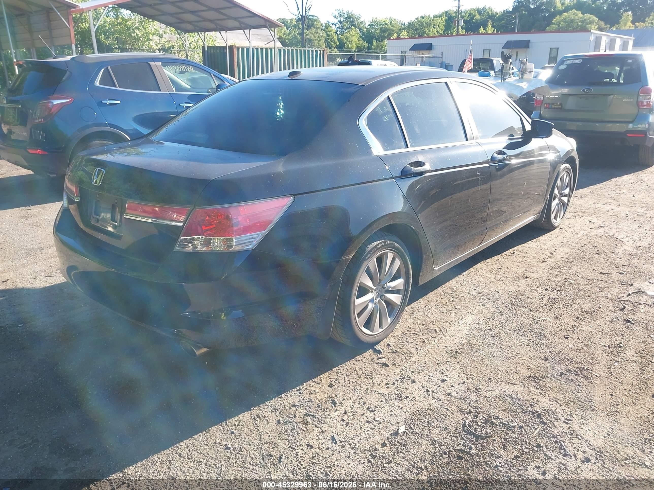 2011 Honda Accord 2.4 Ex-l Black vin: 1HGCP2F87BA153023