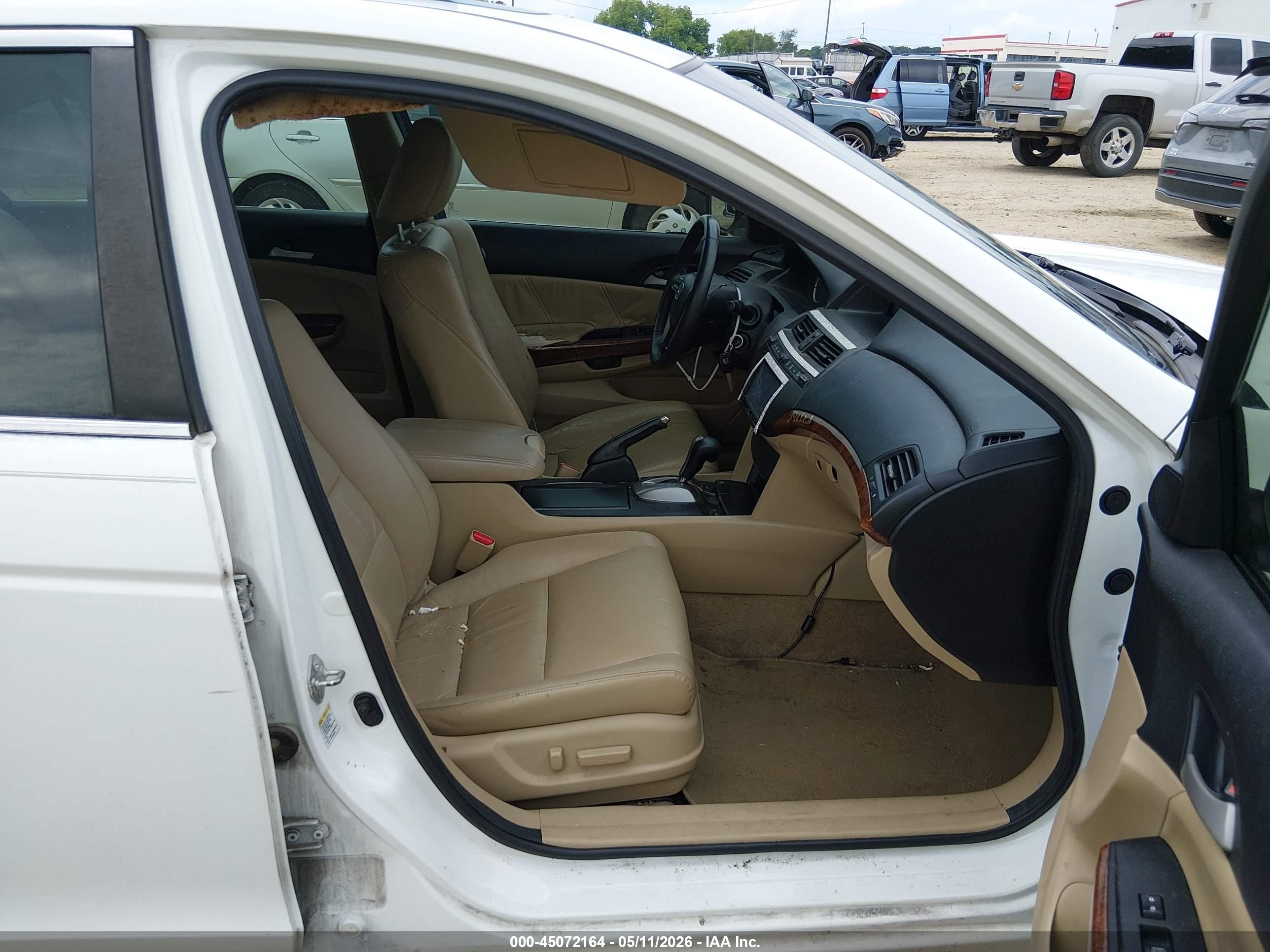 2012 Honda Accord 2.4 Ex-l White vin: 1HGCP2F87CA068829