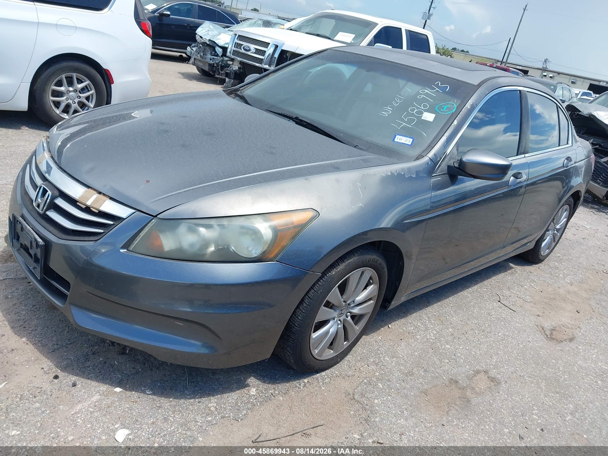 2012 Honda Accord 2.4 Ex-l Серый vin: 1HGCP2F87CA073741