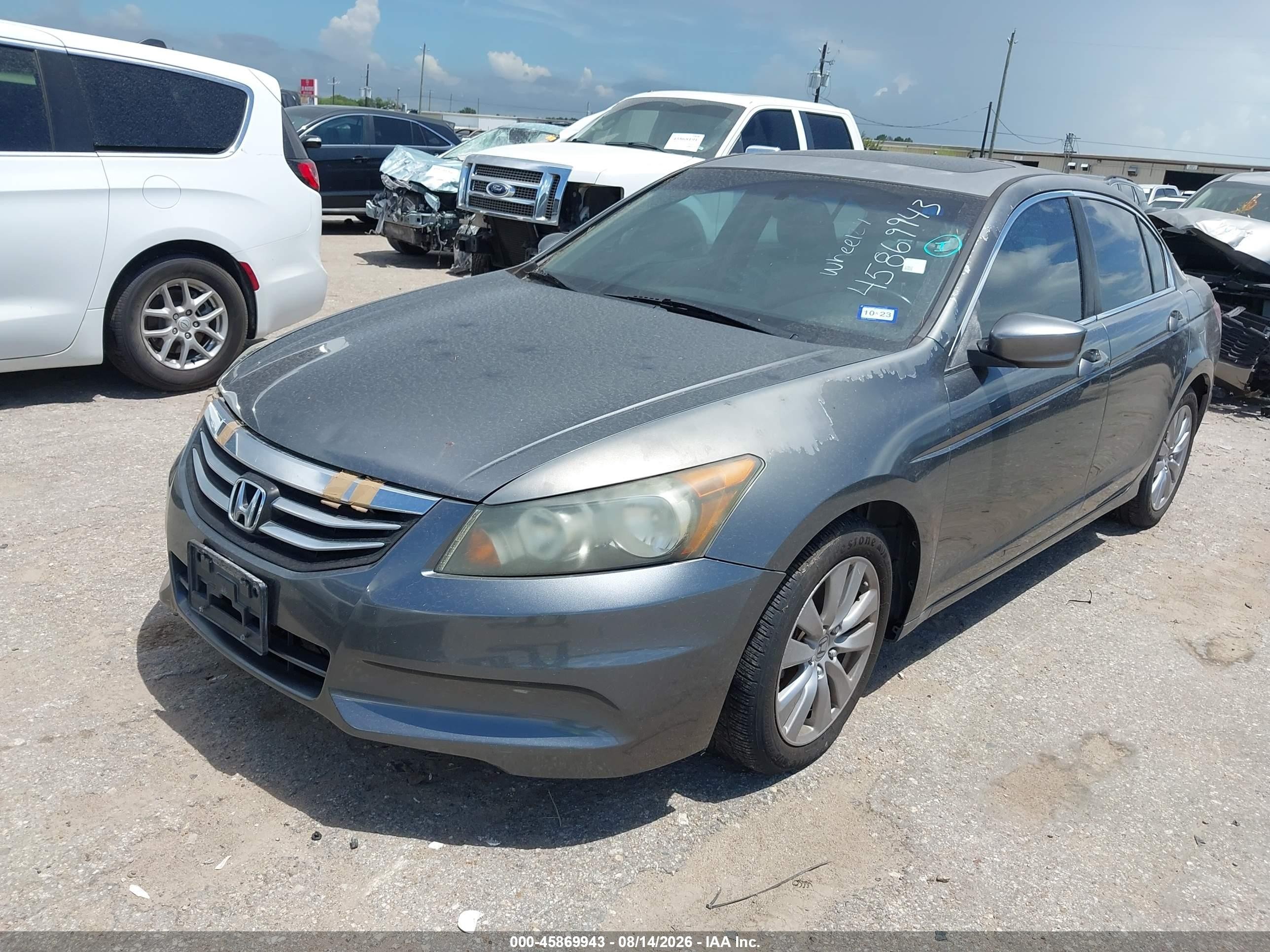 2012 Honda Accord 2.4 Ex-l Серый vin: 1HGCP2F87CA073741