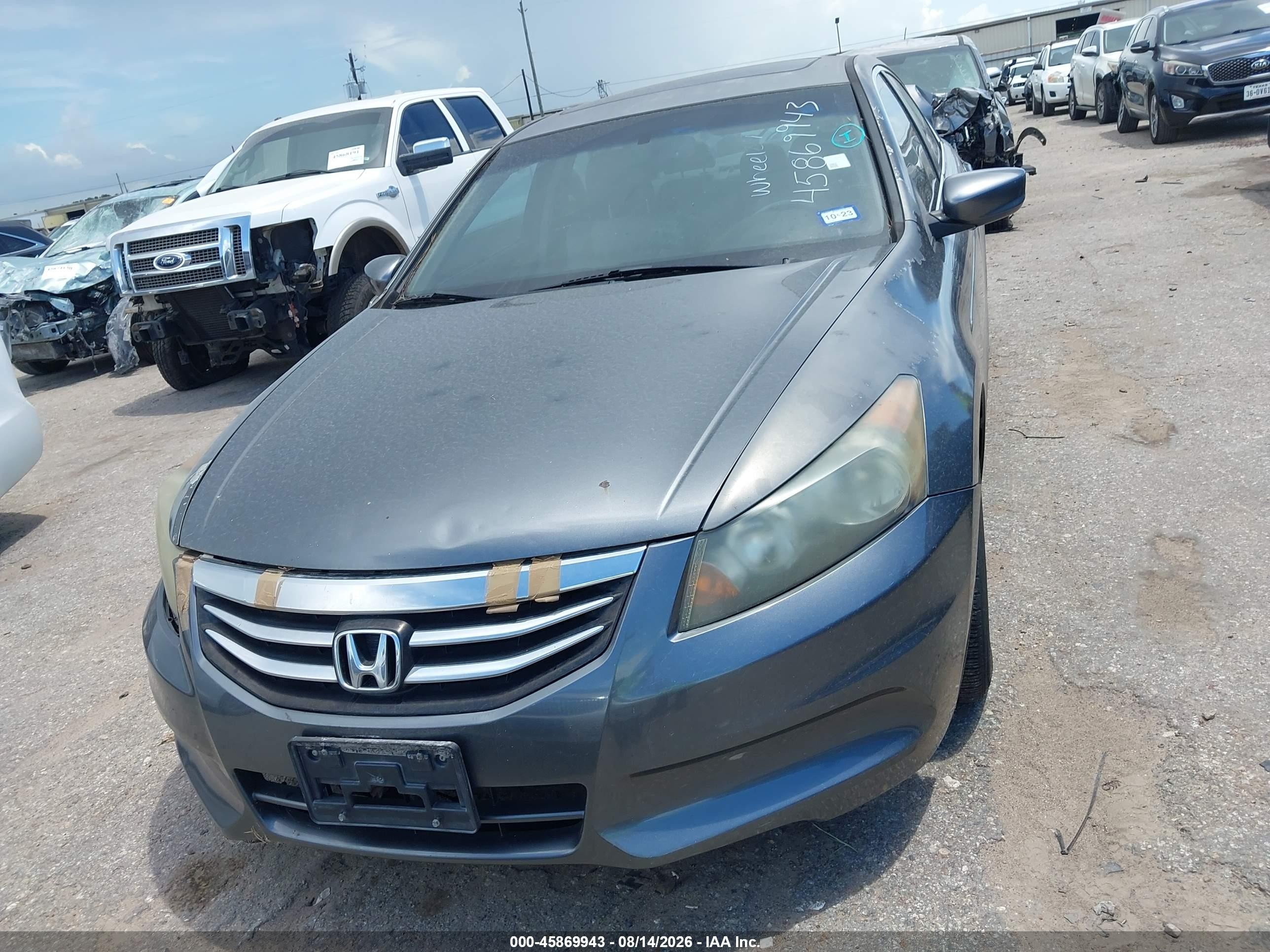 2012 Honda Accord 2.4 Ex-l Серый vin: 1HGCP2F87CA073741