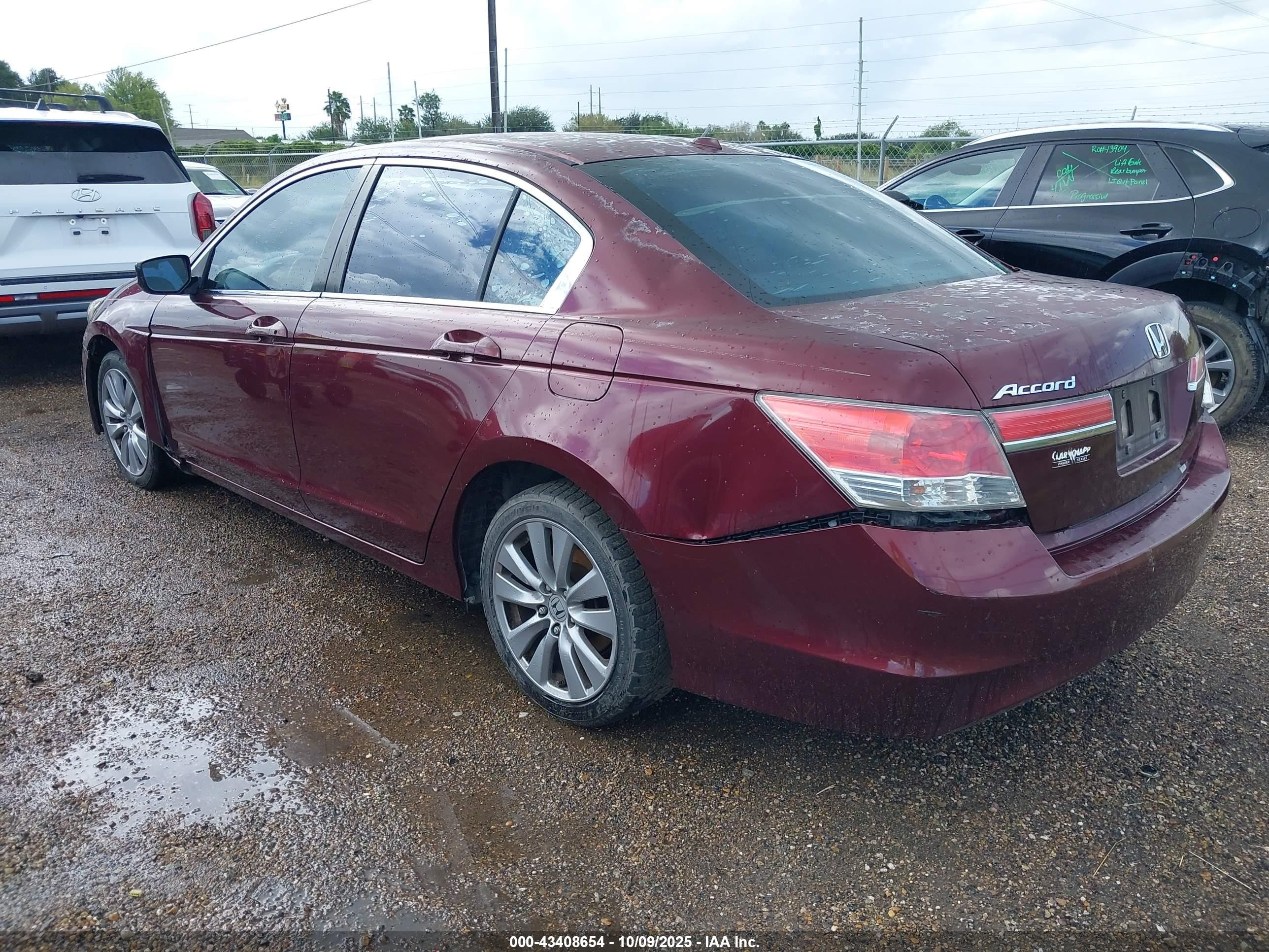 2012 Honda Accord Sdn 2.4 Ex-l/ex-l Maroon vin: 1HGCP2F87CA089714