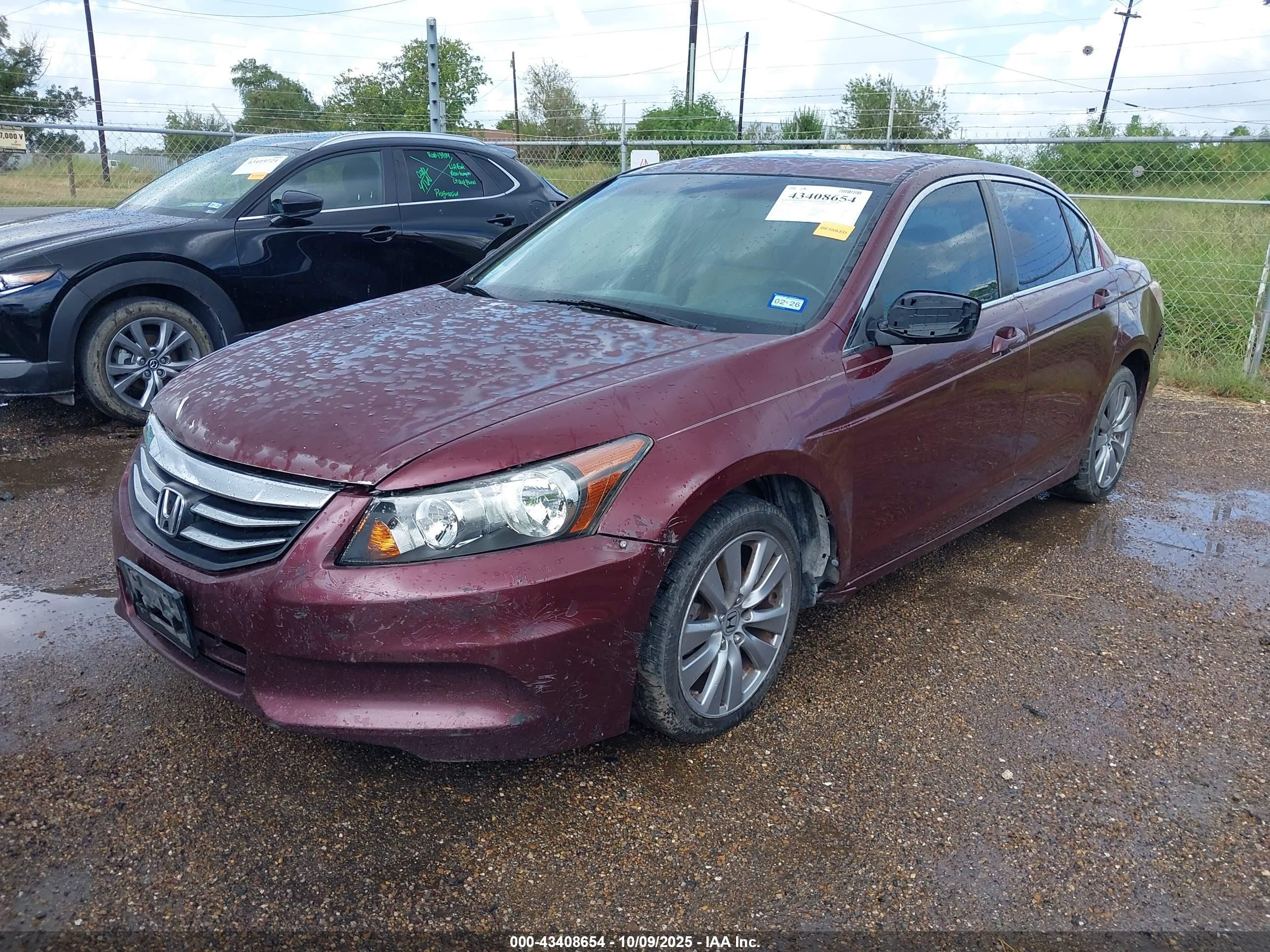 2012 Honda Accord Sdn 2.4 Ex-l/ex-l Maroon vin: 1HGCP2F87CA089714
