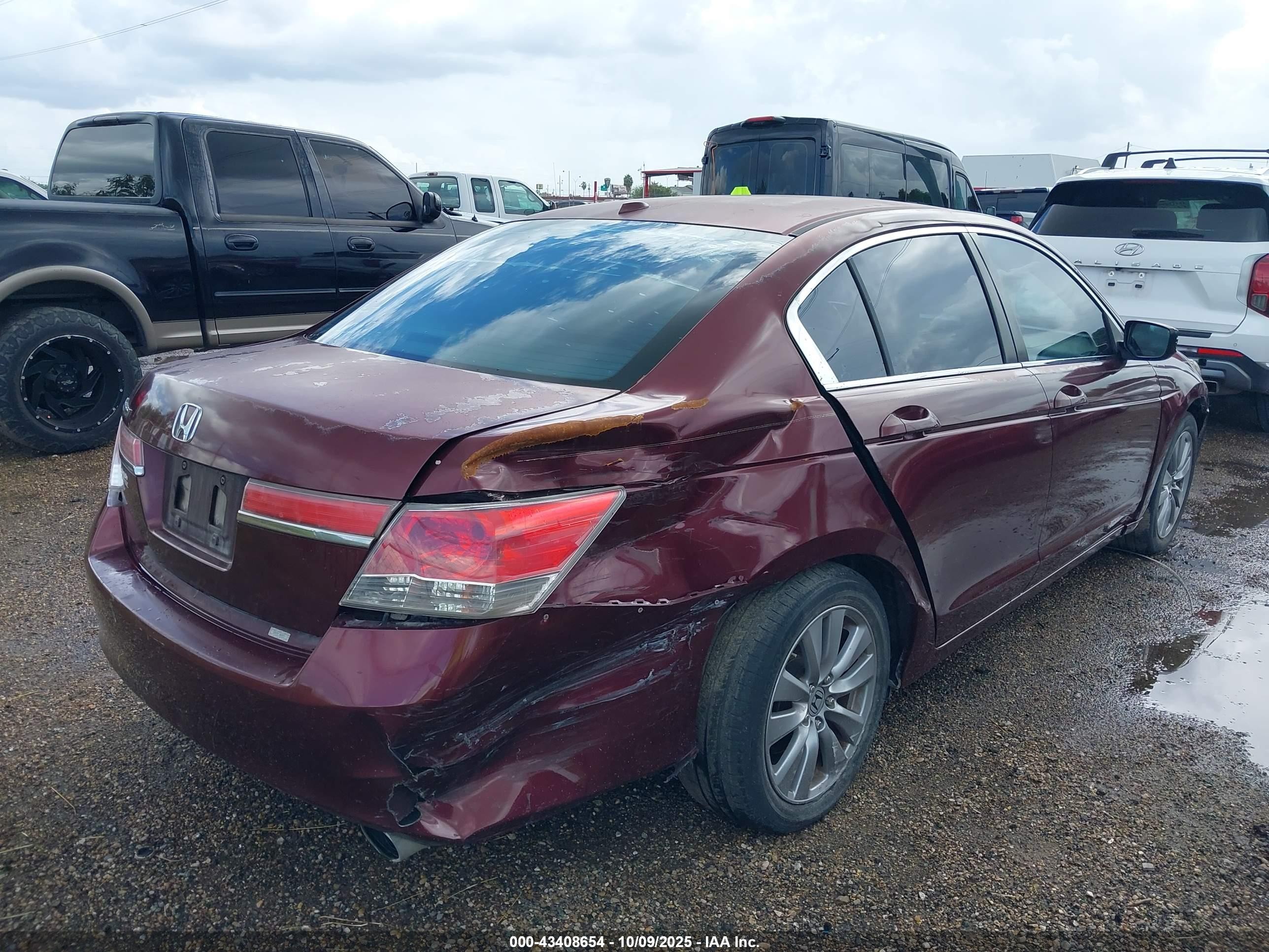 2012 Honda Accord Sdn 2.4 Ex-l/ex-l Maroon vin: 1HGCP2F87CA089714