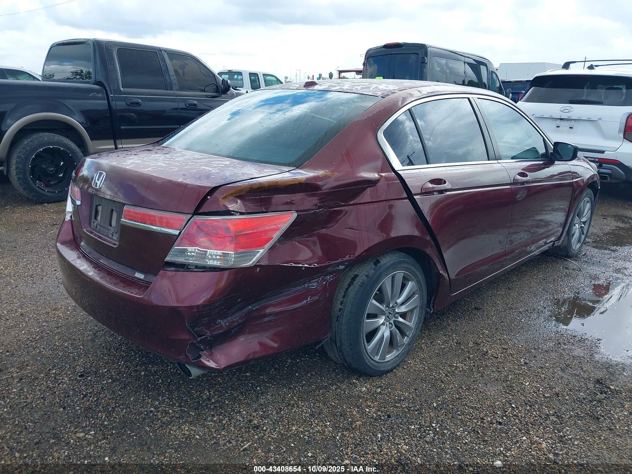 2012 Honda Accord Sdn 2.4 Ex-l/ex-l Maroon vin: 1HGCP2F87CA089714