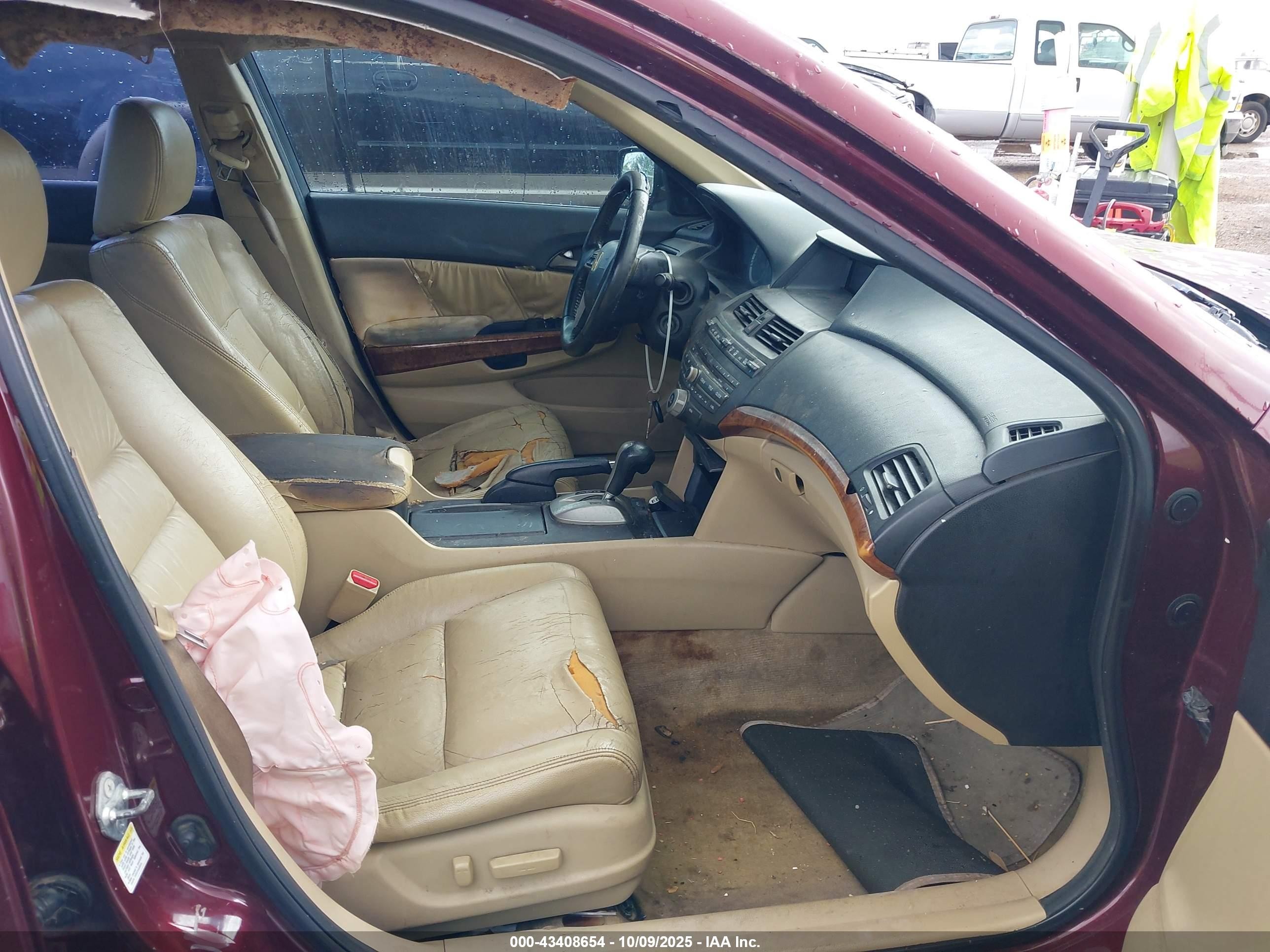 2012 Honda Accord Sdn 2.4 Ex-l/ex-l Maroon vin: 1HGCP2F87CA089714