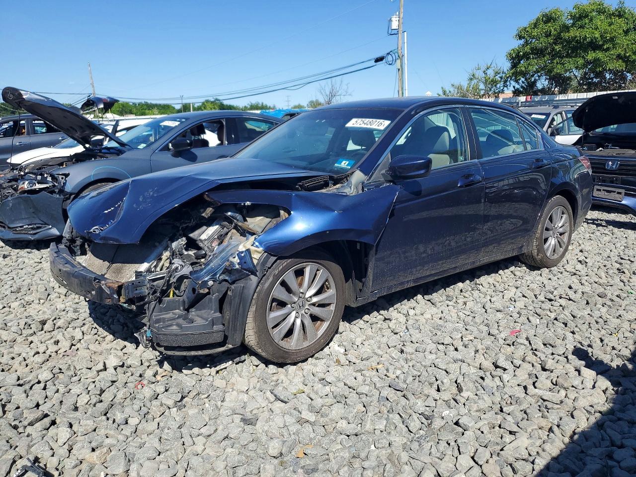2012 Honda Accord Exl Синий vin: 1HGCP2F87CA101313