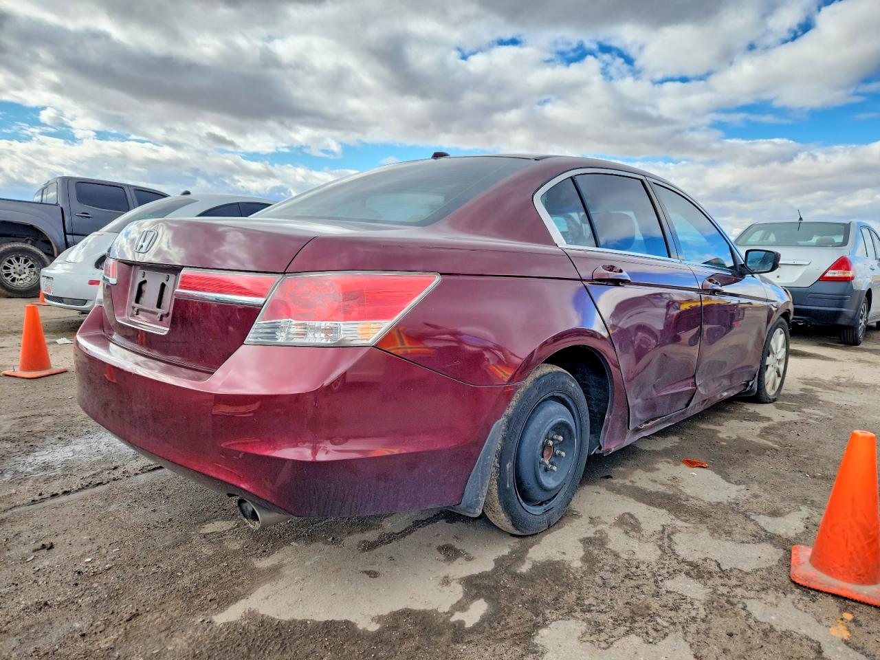2012 Honda Accord Exl Maroon vin: 1HGCP2F87CA107970