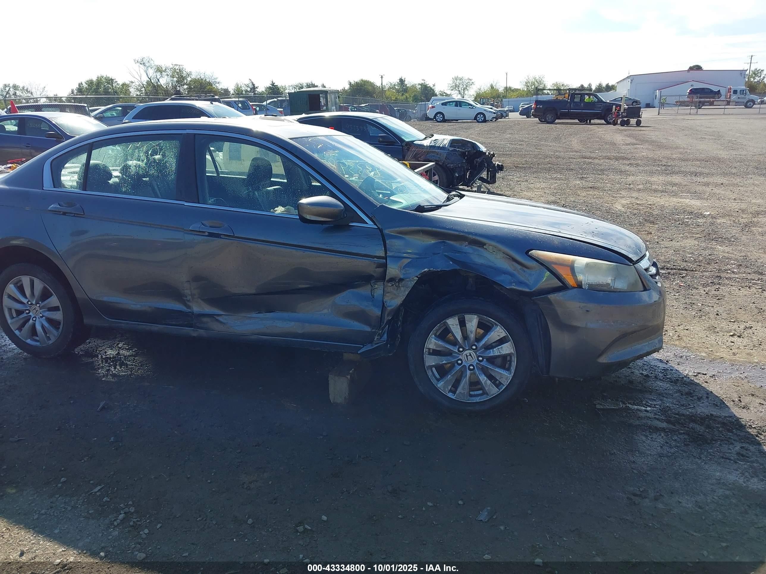 2012 Honda Accord Sdn 2.4 Ex-l/ex-l Black vin: 1HGCP2F87CA141455