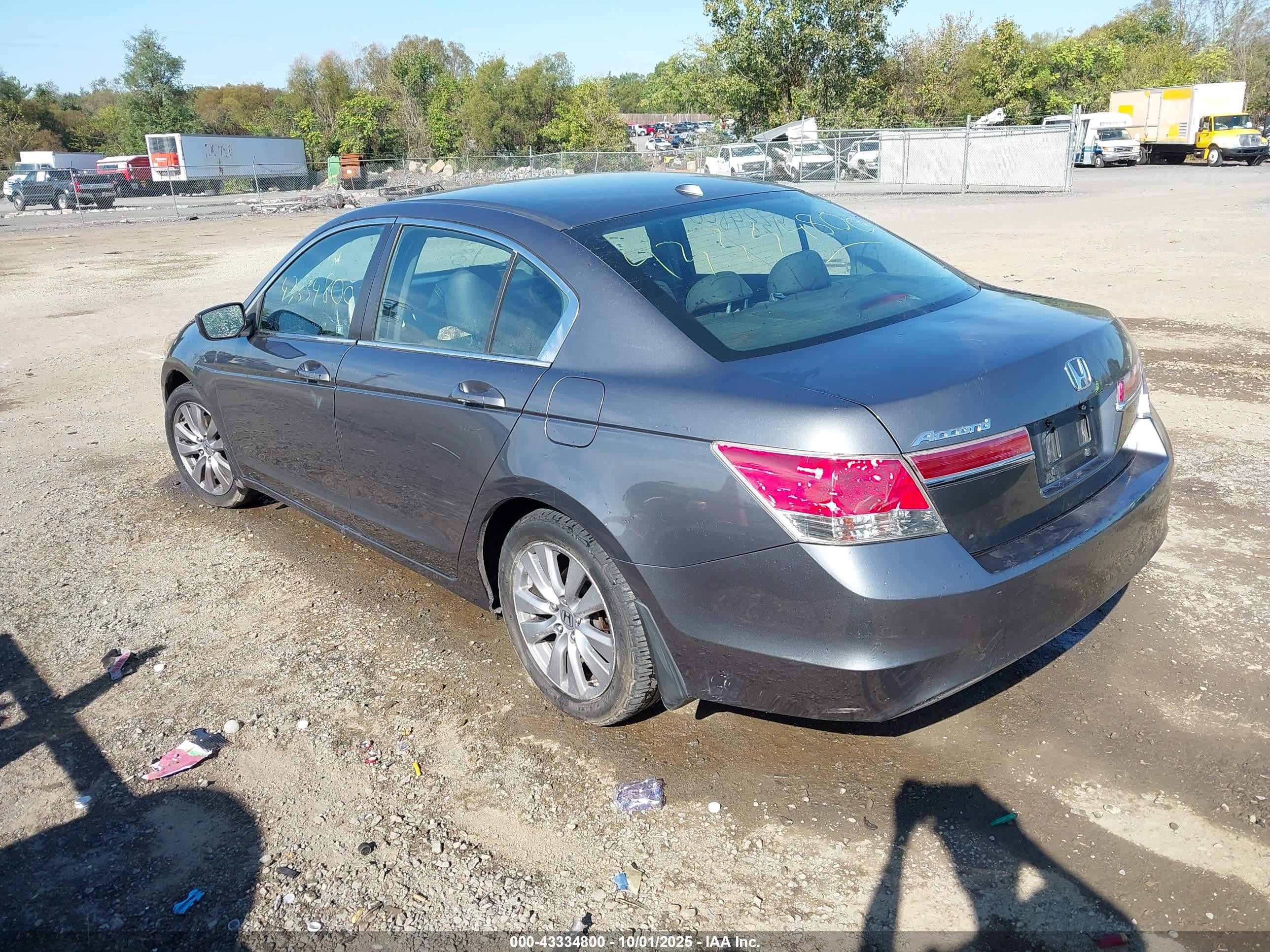 2012 Honda Accord Sdn 2.4 Ex-l/ex-l Black vin: 1HGCP2F87CA141455