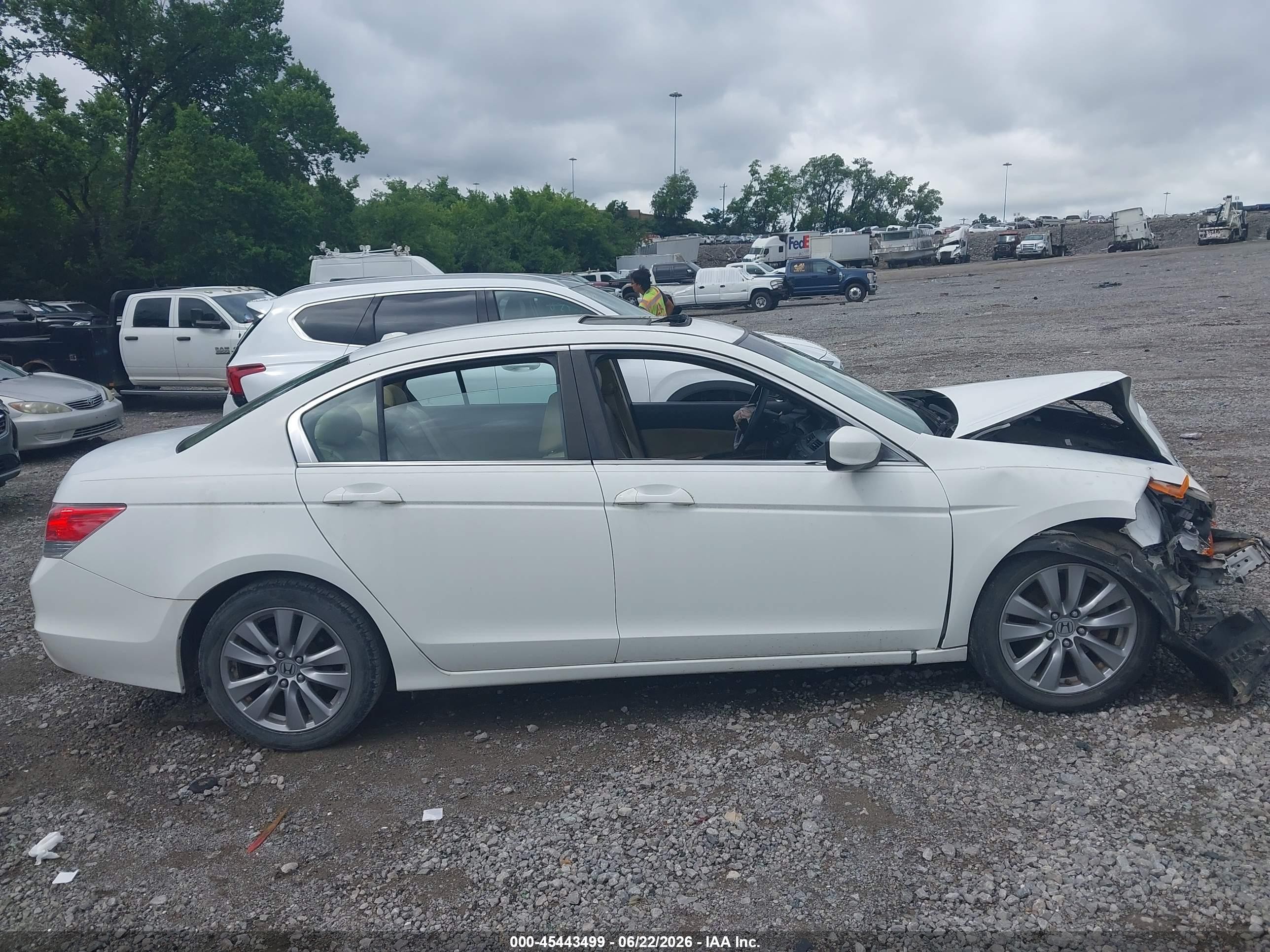 2012 Honda Accord 2.4 Ex-l Белый vin: 1HGCP2F87CA160913