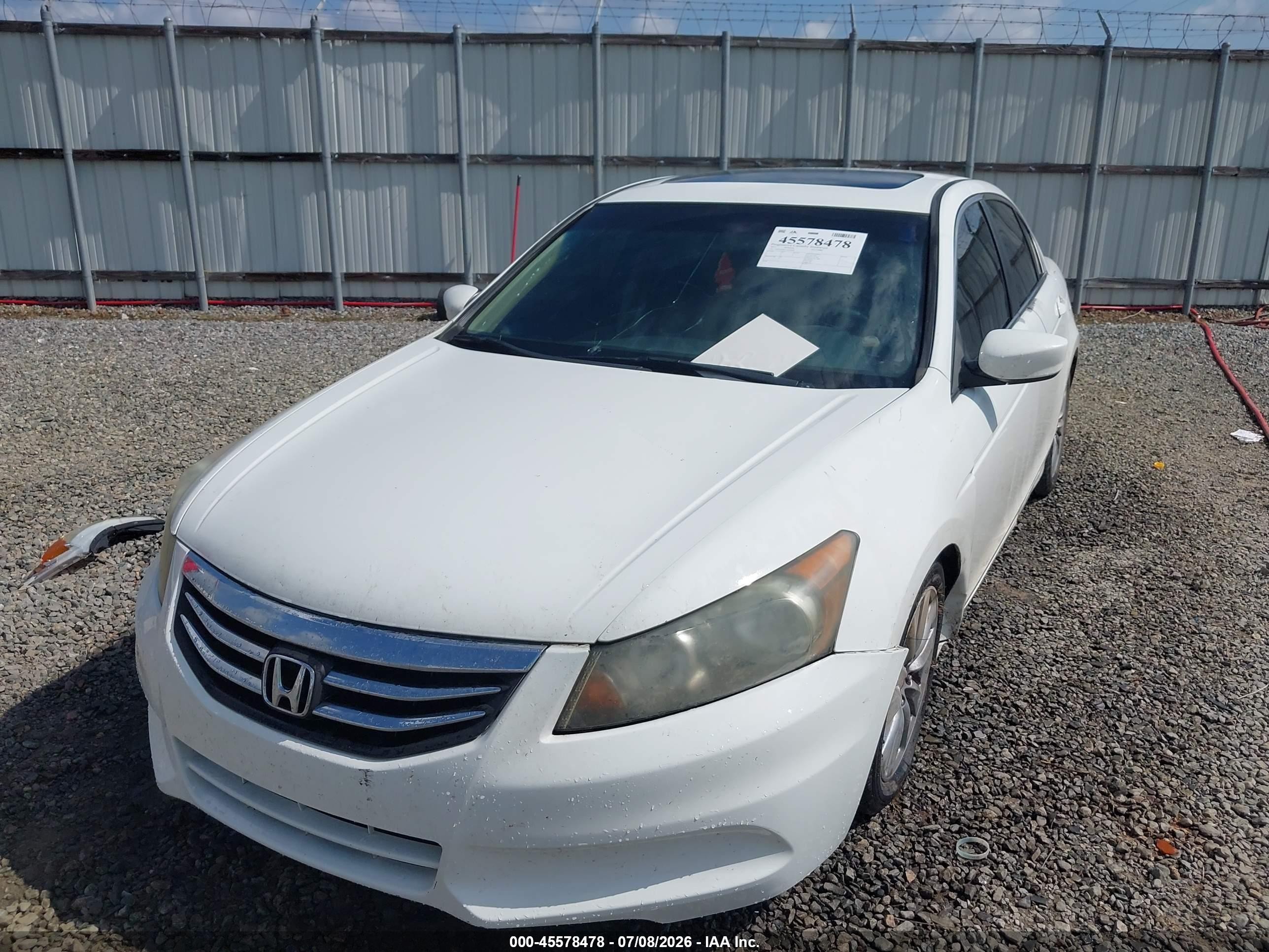 2012 Honda Accord 2.4 Ex-l Белый vin: 1HGCP2F87CA197878