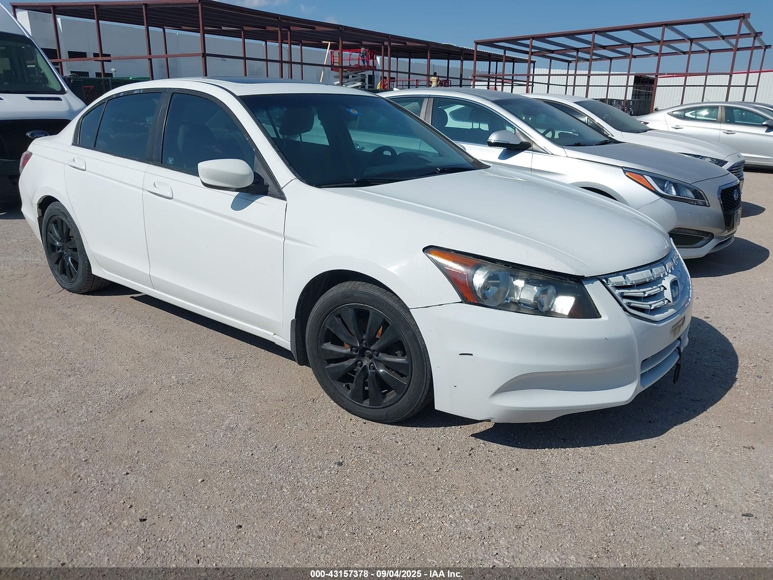 2012 Honda Accord Sdn 2.4 Ex-l/ex-l White vin: 1HGCP2F87CA219197