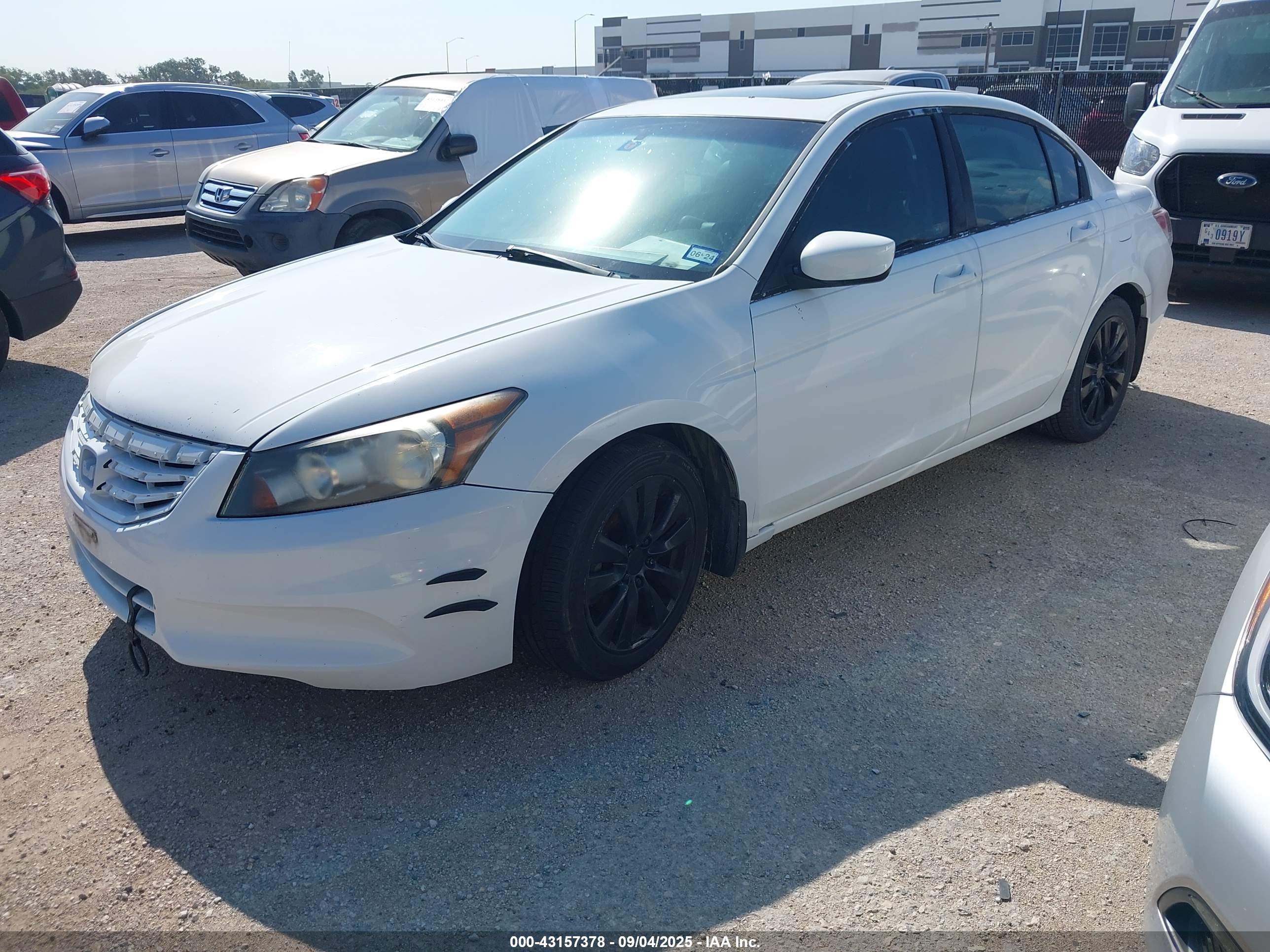 2012 Honda Accord Sdn 2.4 Ex-l/ex-l White vin: 1HGCP2F87CA219197