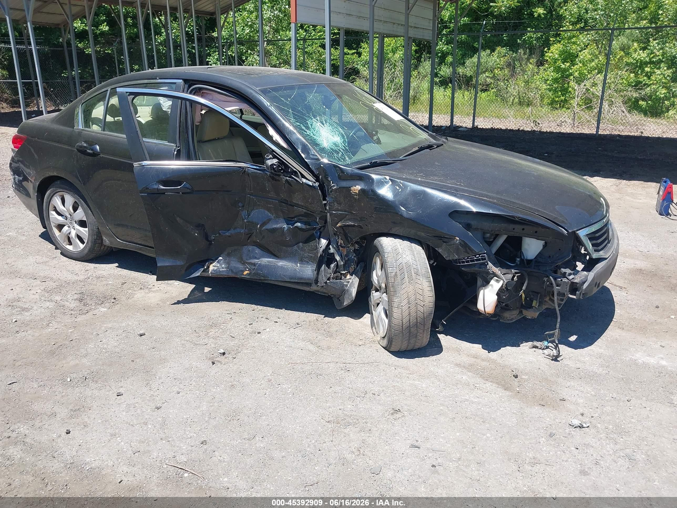 2010 Honda Accord 2.4 Ex-l Black vin: 1HGCP2F88AA000259