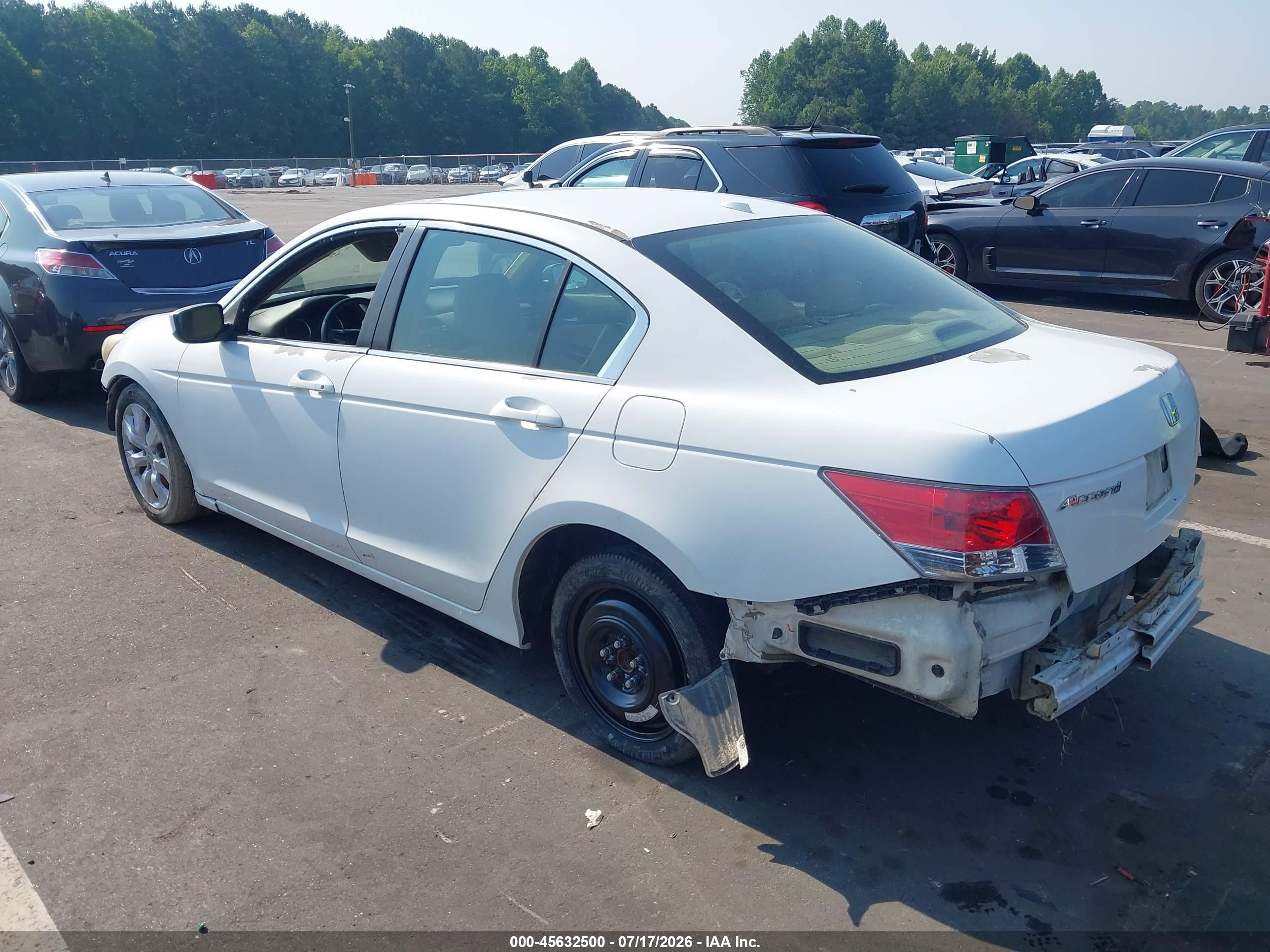 2010 Honda Accord 2.4 Ex-l White vin: 1HGCP2F88AA037053
