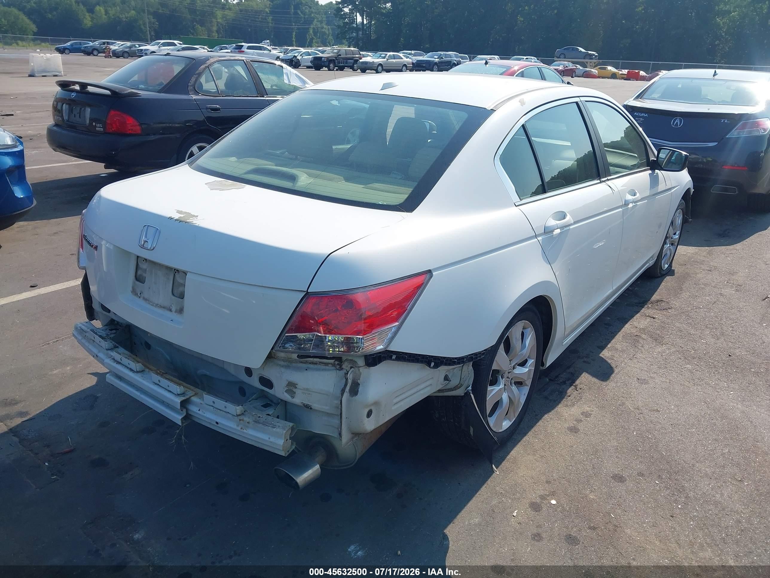 2010 Honda Accord 2.4 Ex-l White vin: 1HGCP2F88AA037053