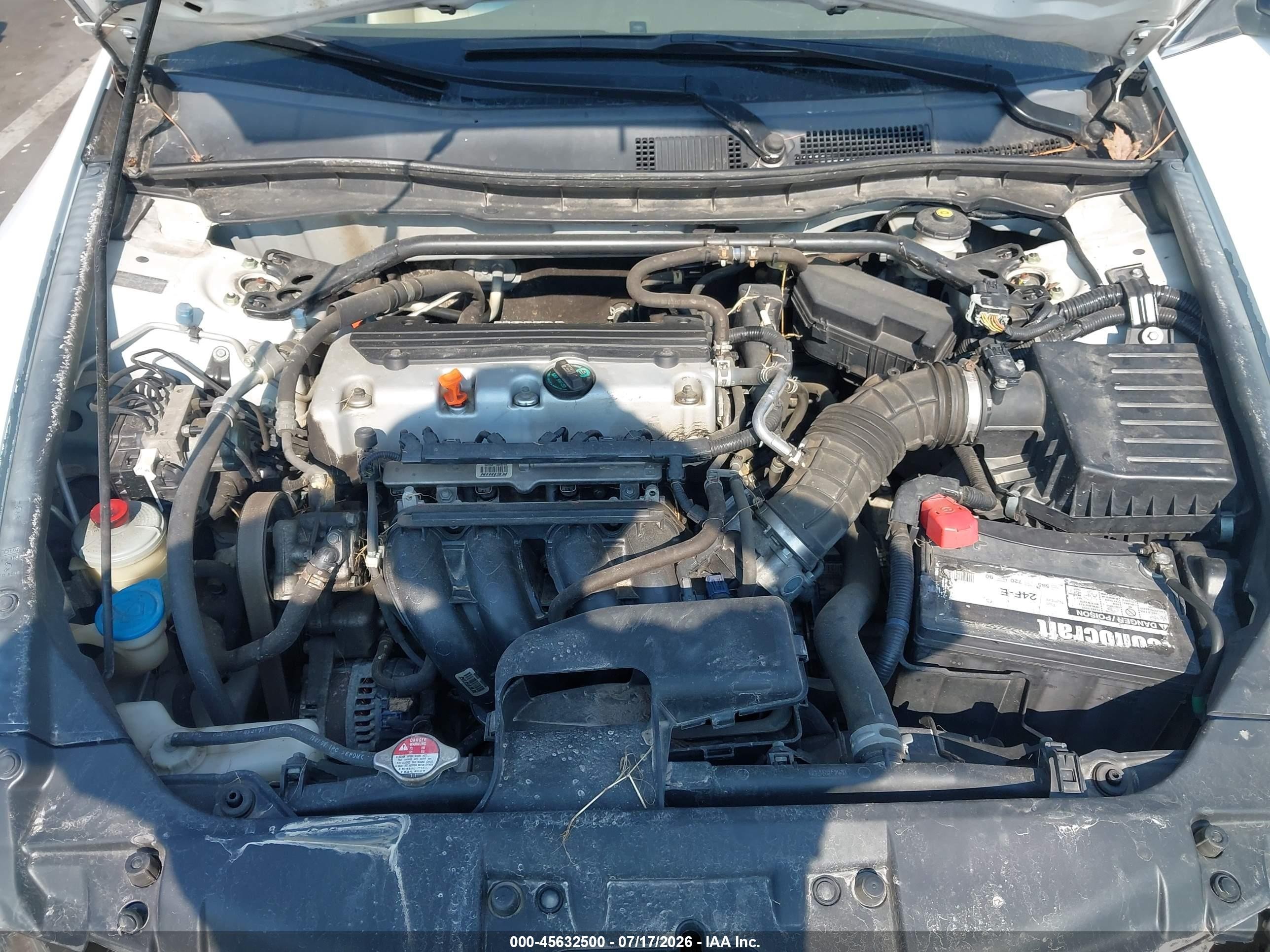 2010 Honda Accord 2.4 Ex-l White vin: 1HGCP2F88AA037053