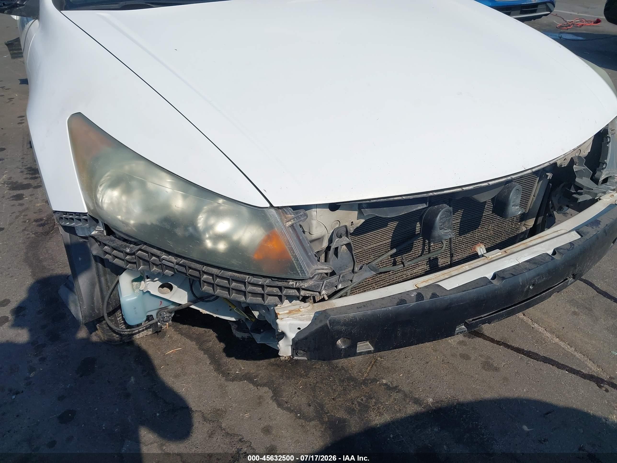 2010 Honda Accord 2.4 Ex-l White vin: 1HGCP2F88AA037053