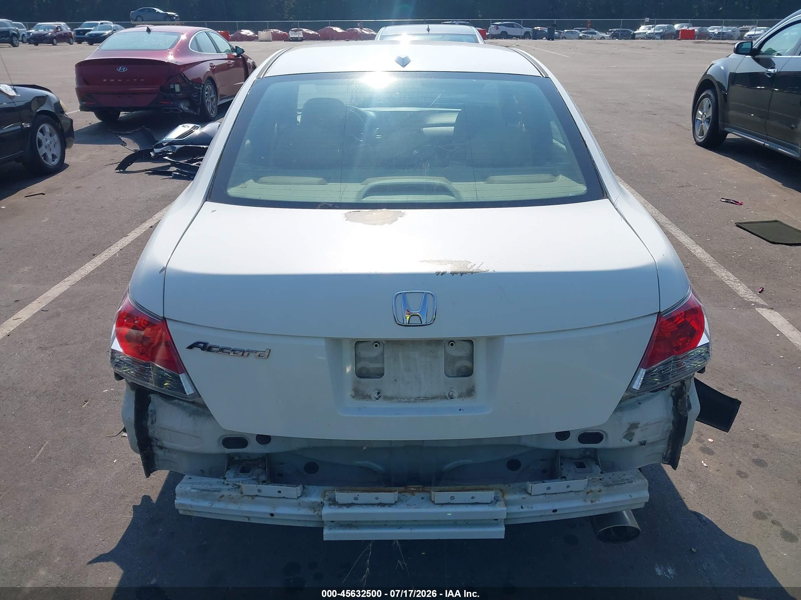 2010 Honda Accord 2.4 Ex-l White vin: 1HGCP2F88AA037053