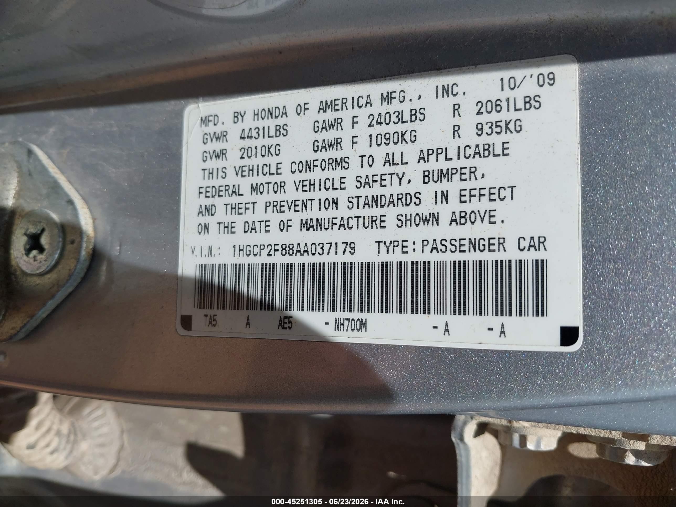 2010 Honda Accord 2.4 Ex-l Silver vin: 1HGCP2F88AA037179