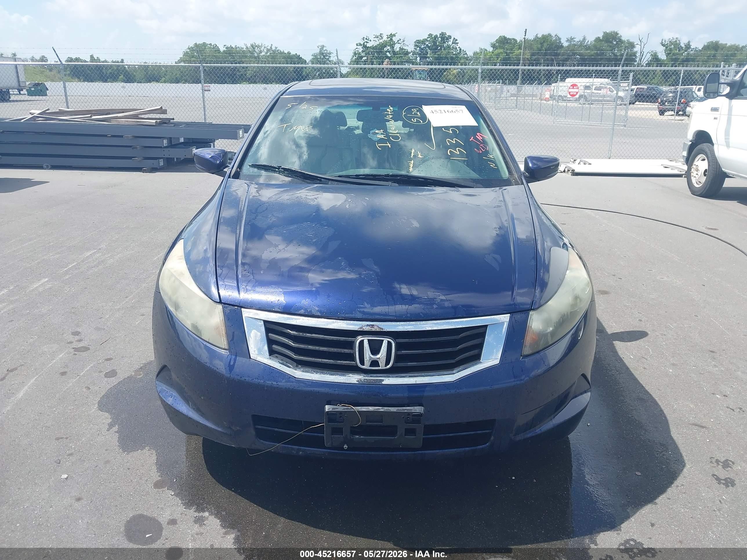 2010 Honda Accord 2.4 Ex-l Blue vin: 1HGCP2F88AA133538