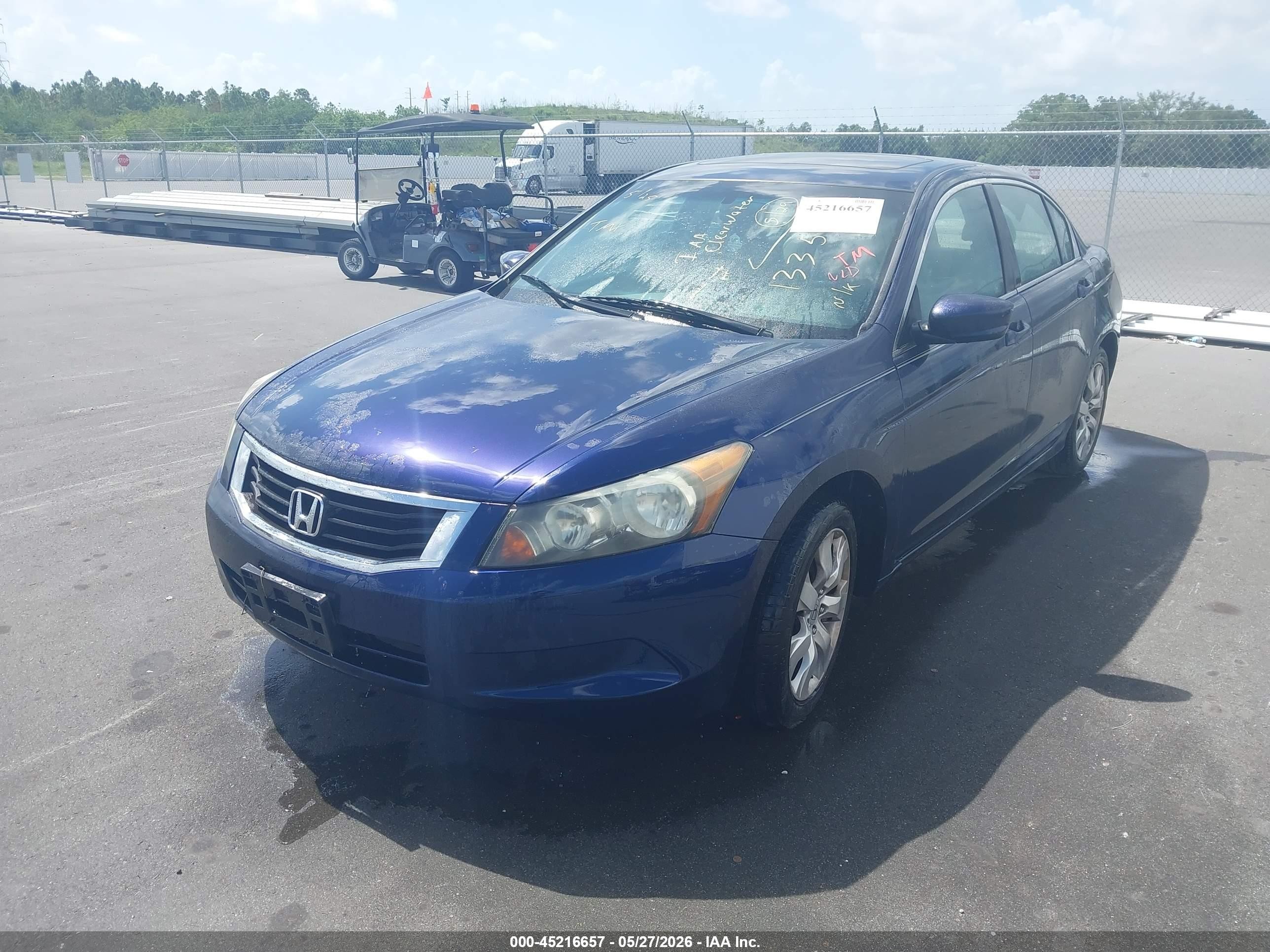 2010 Honda Accord 2.4 Ex-l Blue vin: 1HGCP2F88AA133538
