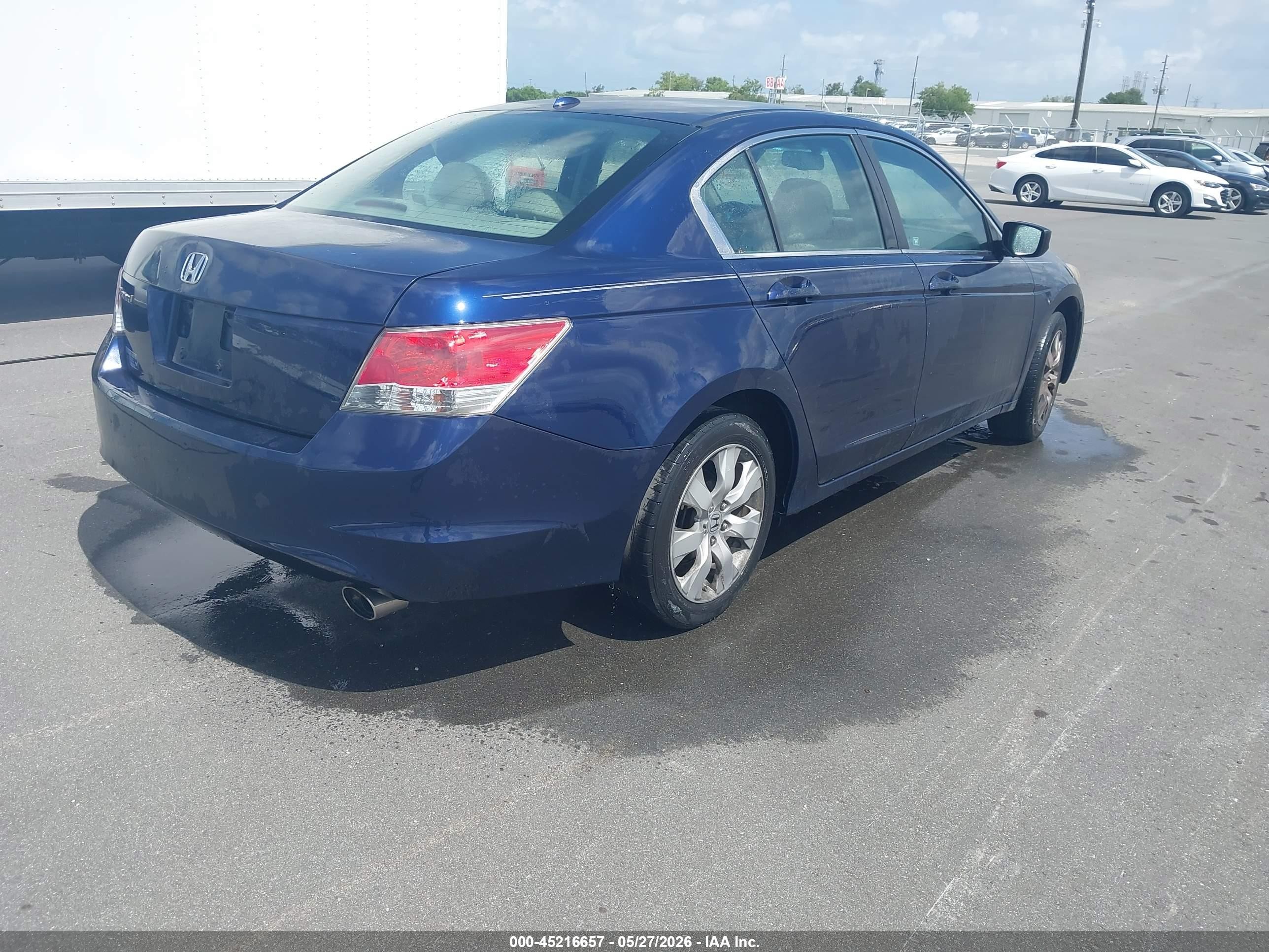 2010 Honda Accord 2.4 Ex-l Blue vin: 1HGCP2F88AA133538