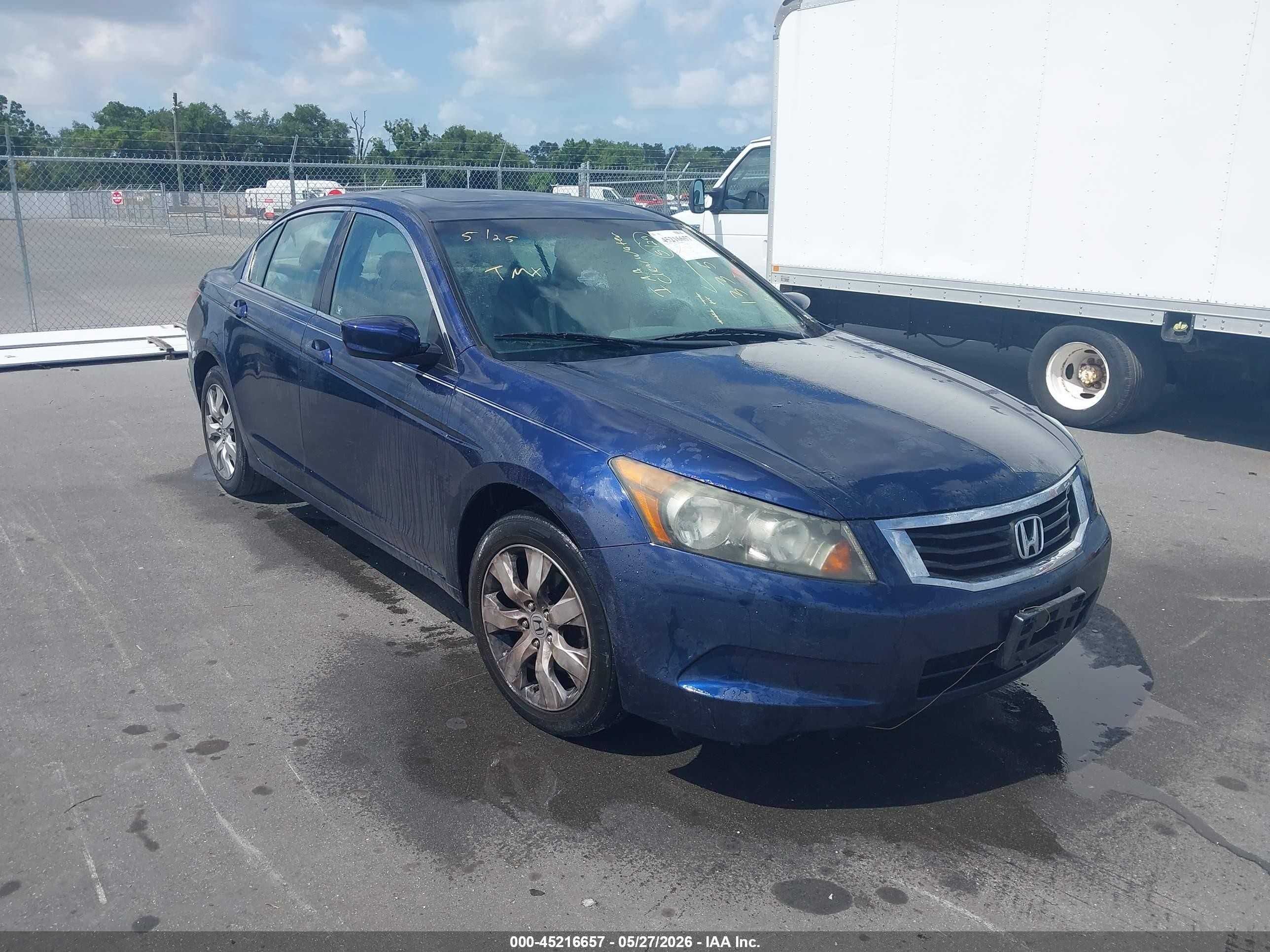 2010 Honda Accord 2.4 Ex-l Blue vin: 1HGCP2F88AA133538