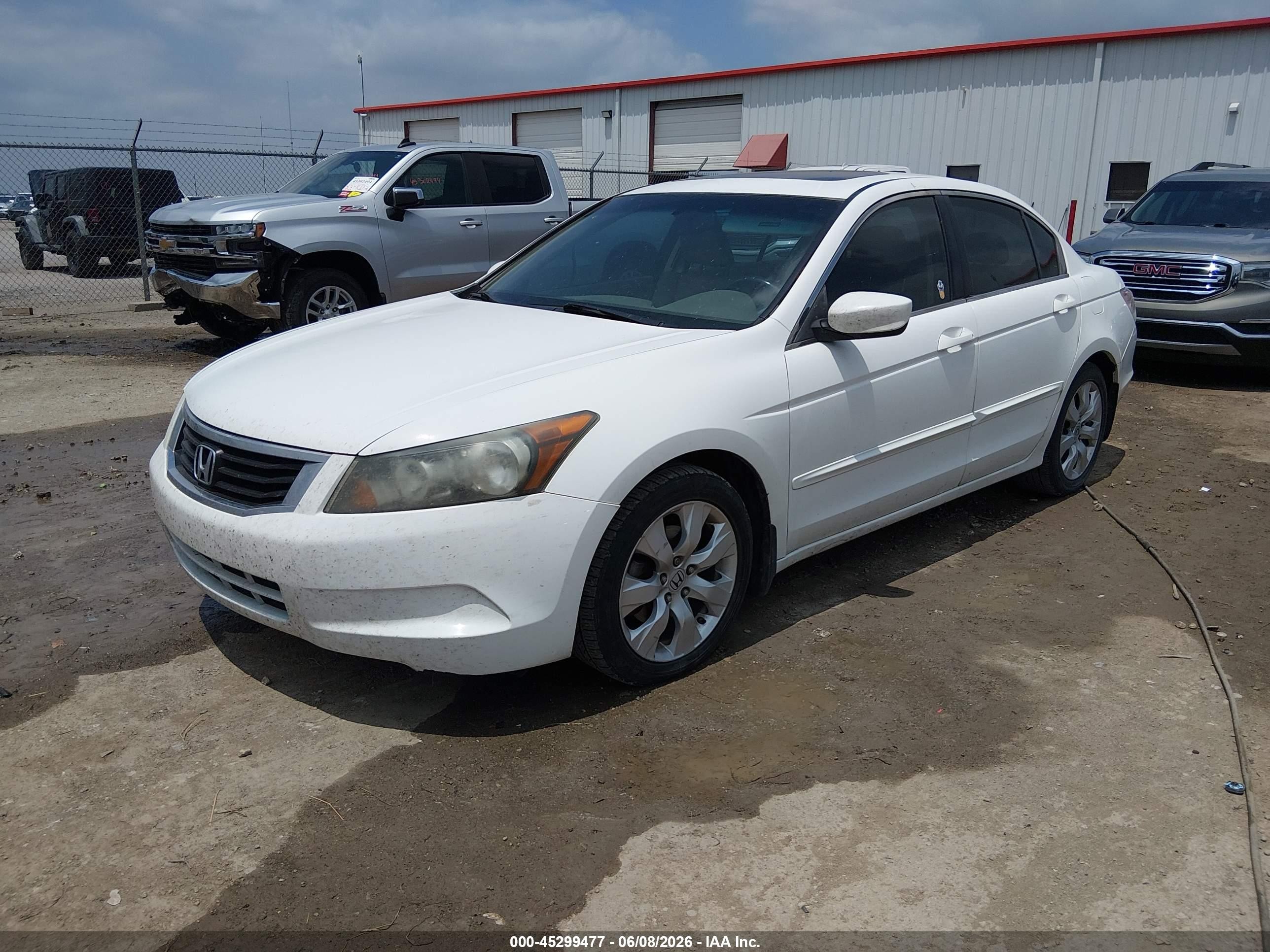 2010 Honda Accord 2.4 Ex-l White vin: 1HGCP2F88AA190029