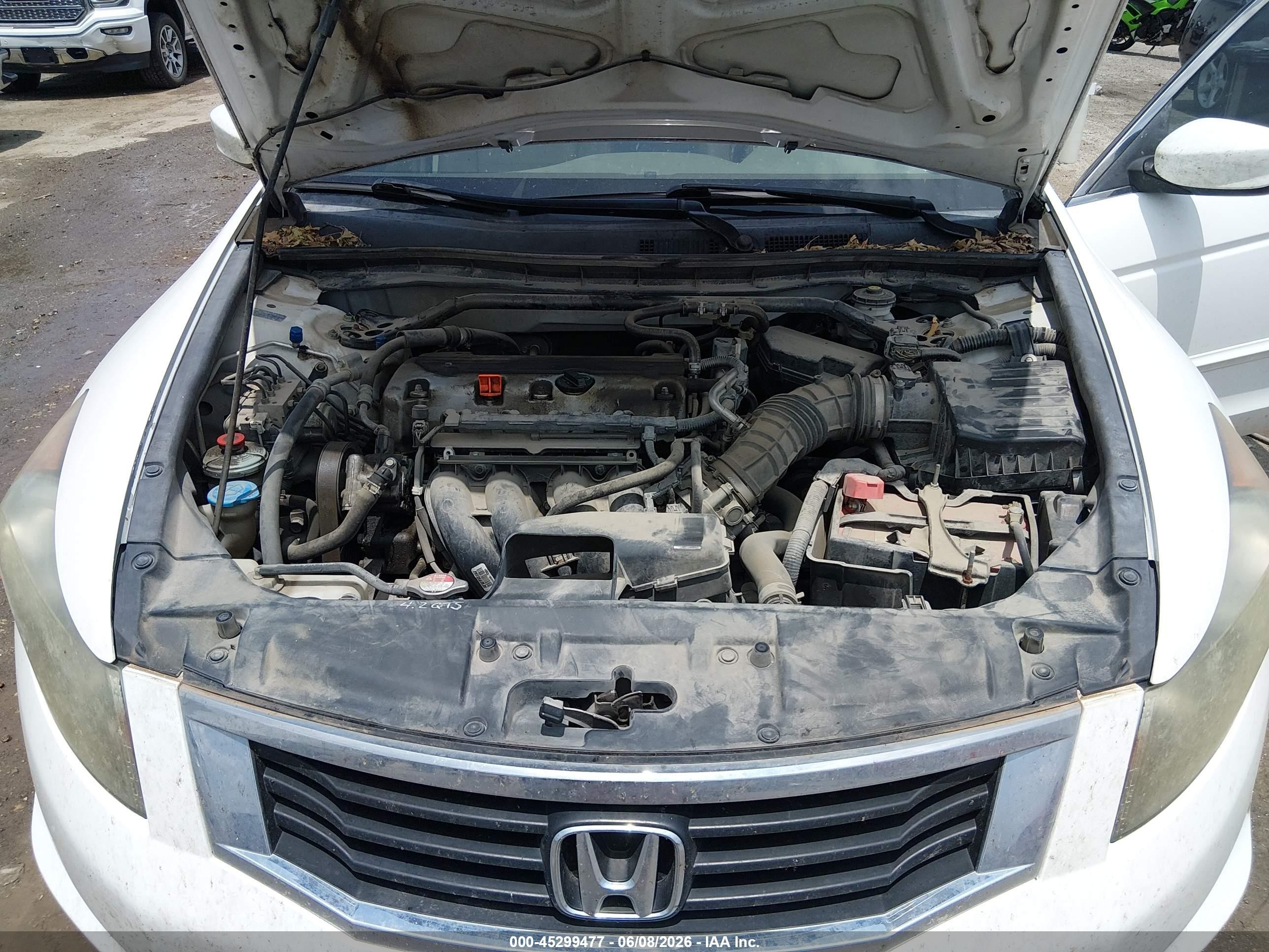 2010 Honda Accord 2.4 Ex-l White vin: 1HGCP2F88AA190029