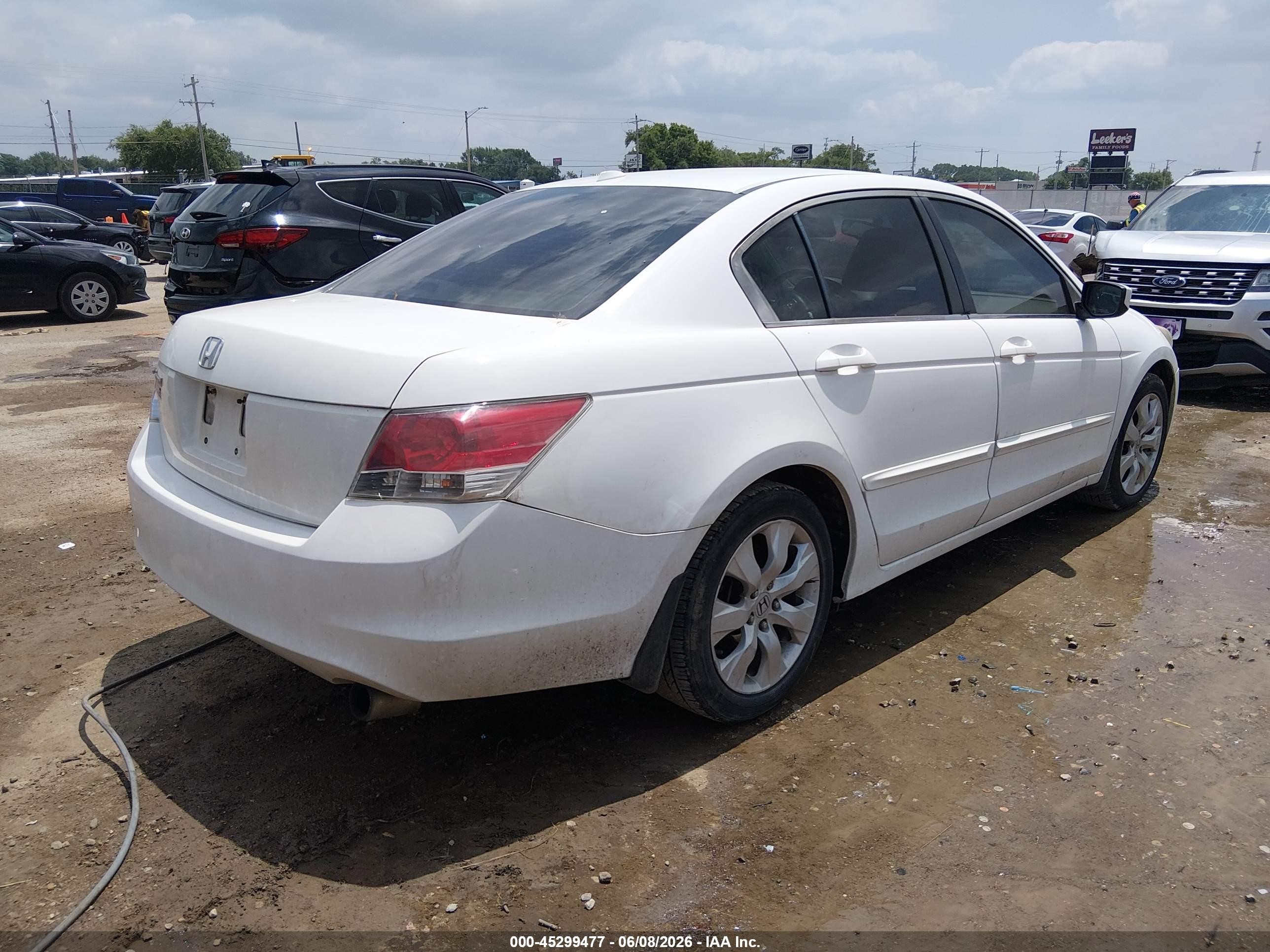 2010 Honda Accord 2.4 Ex-l White vin: 1HGCP2F88AA190029