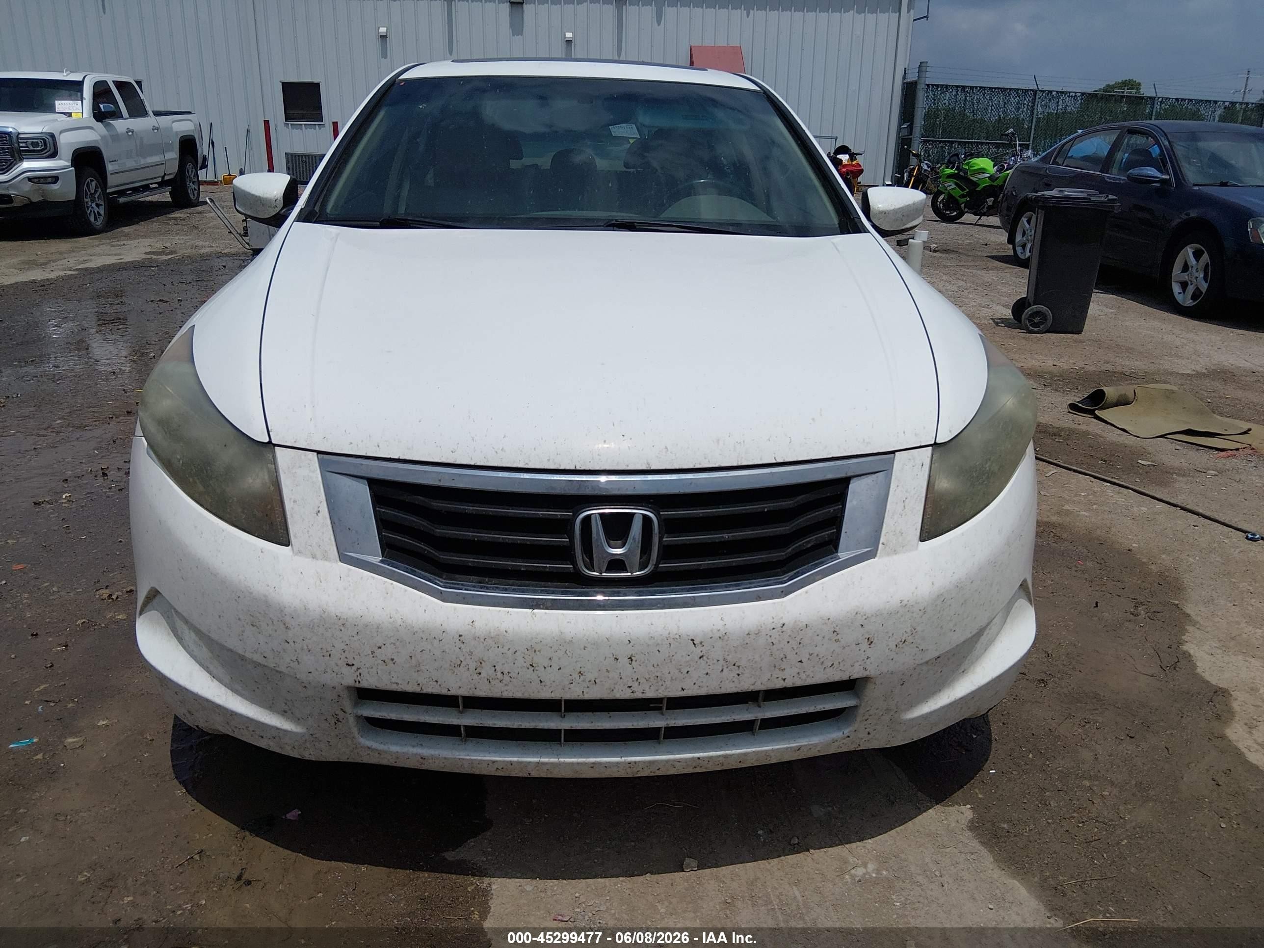 2010 Honda Accord 2.4 Ex-l White vin: 1HGCP2F88AA190029