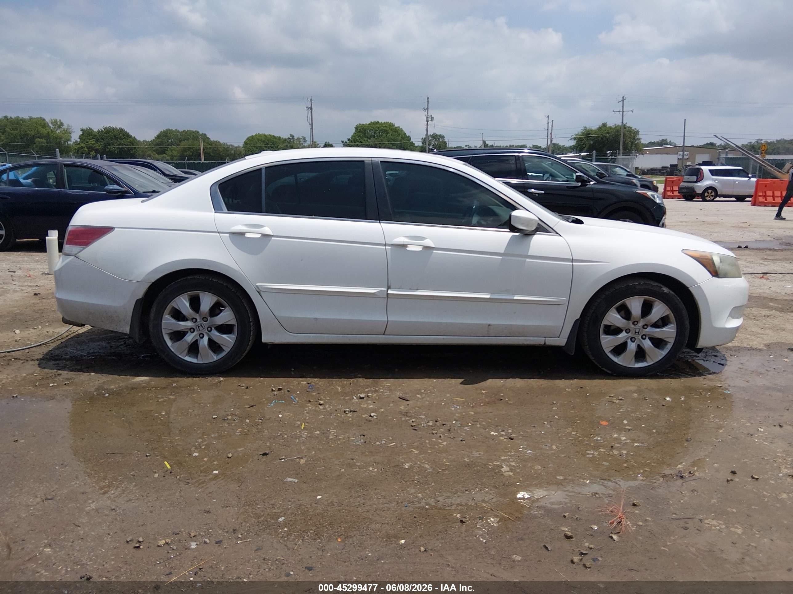 2010 Honda Accord 2.4 Ex-l White vin: 1HGCP2F88AA190029