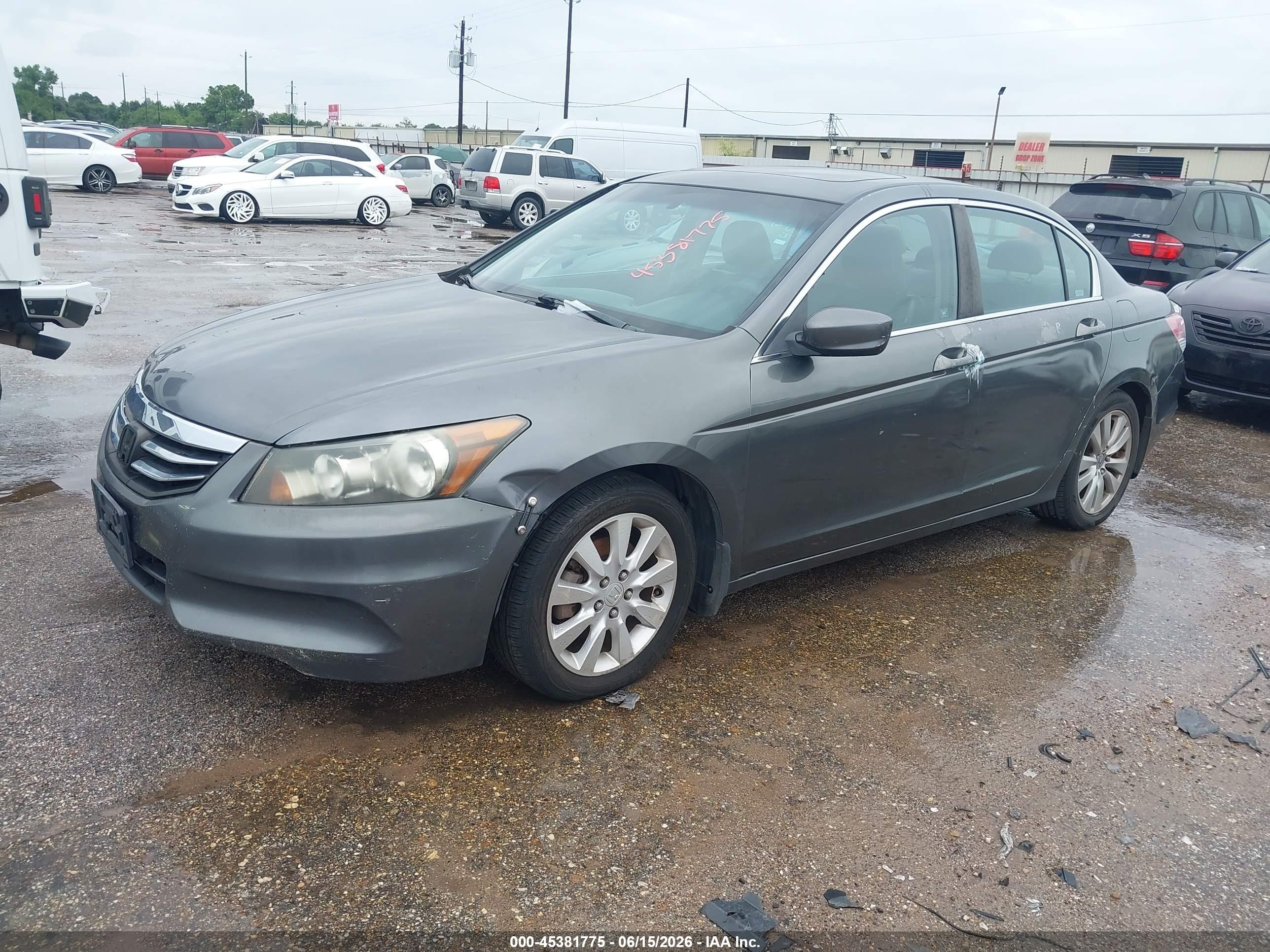 2011 Honda Accord 2.4 Ex-l Серый vin: 1HGCP2F88BA053190