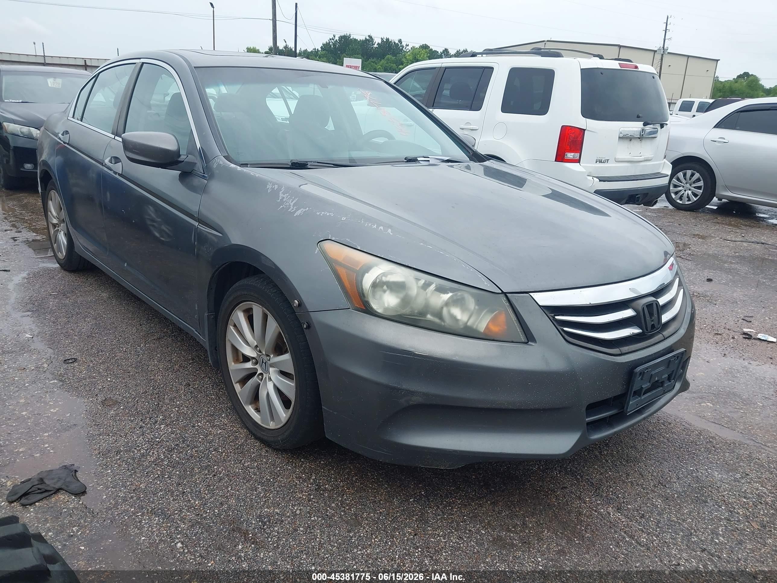 2011 Honda Accord 2.4 Ex-l Серый vin: 1HGCP2F88BA053190