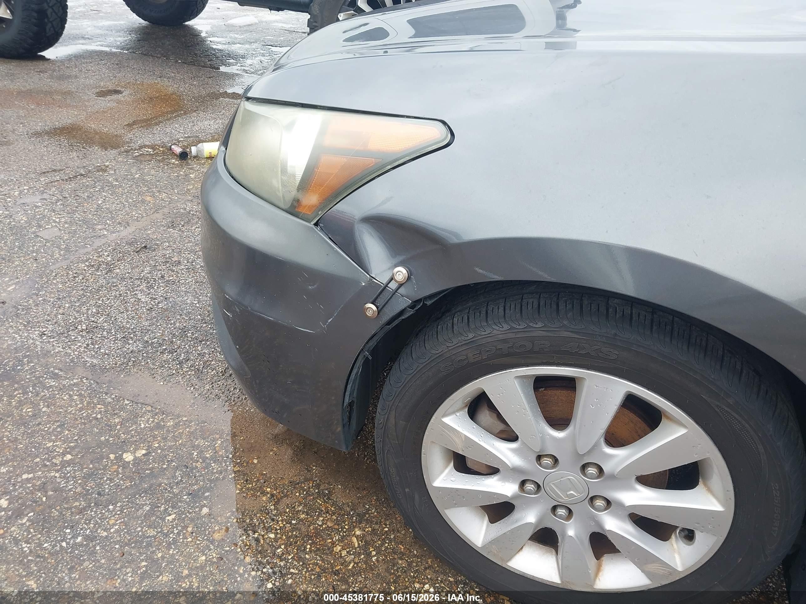 2011 Honda Accord 2.4 Ex-l Серый vin: 1HGCP2F88BA053190