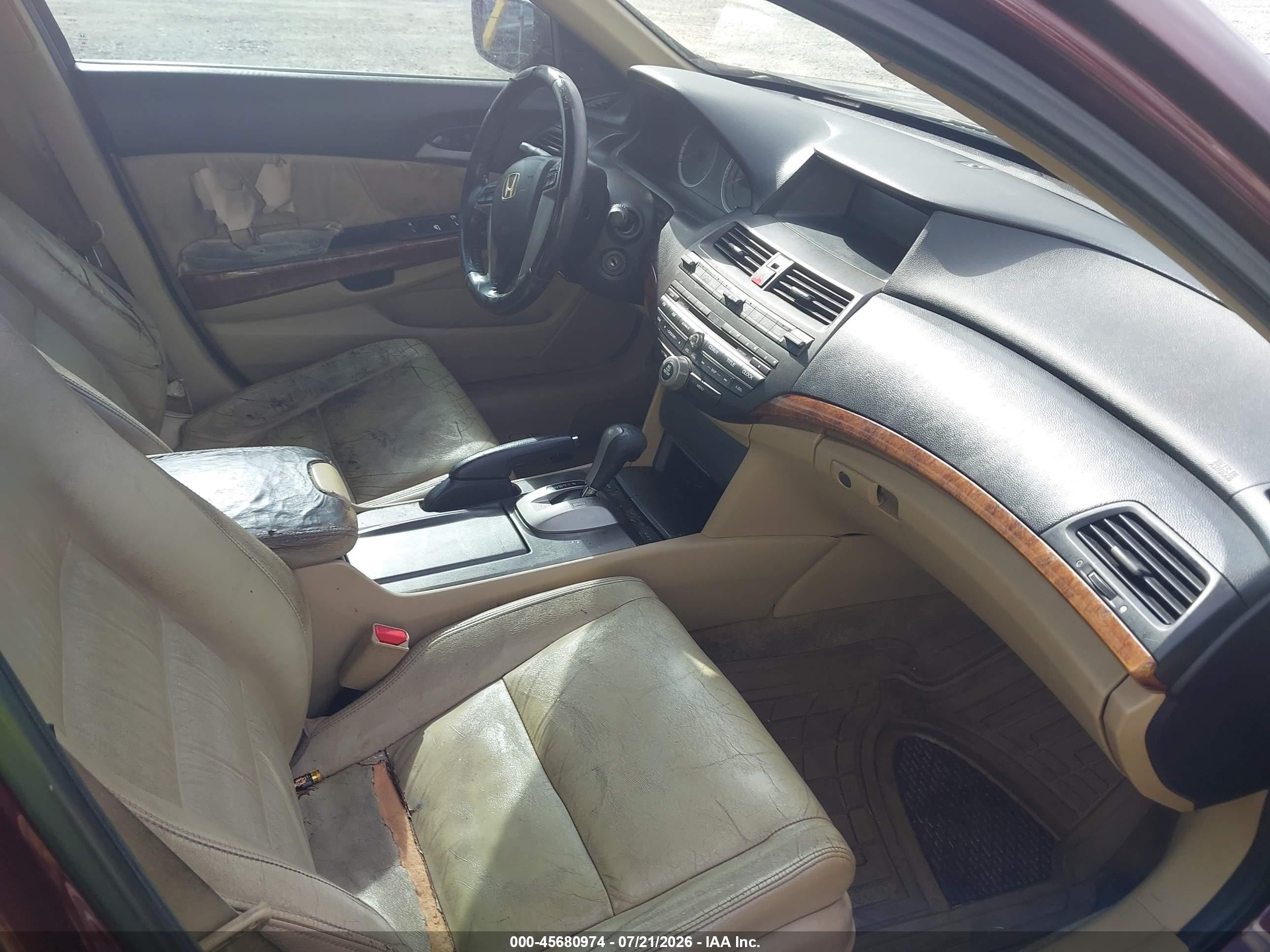 2011 Honda Accord 2.4 Ex-l Burgundy vin: 1HGCP2F88BA057904