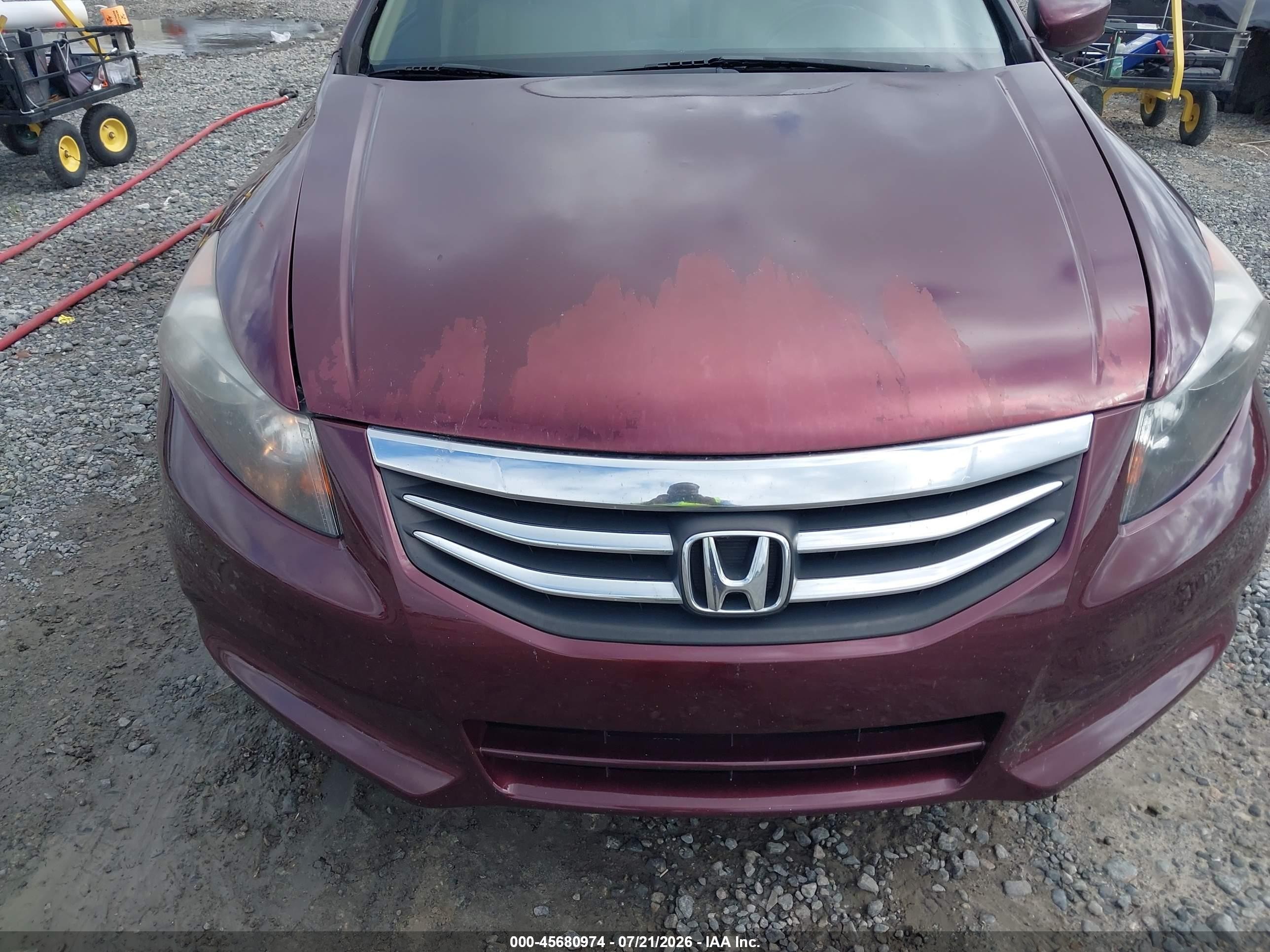 2011 Honda Accord 2.4 Ex-l Burgundy vin: 1HGCP2F88BA057904